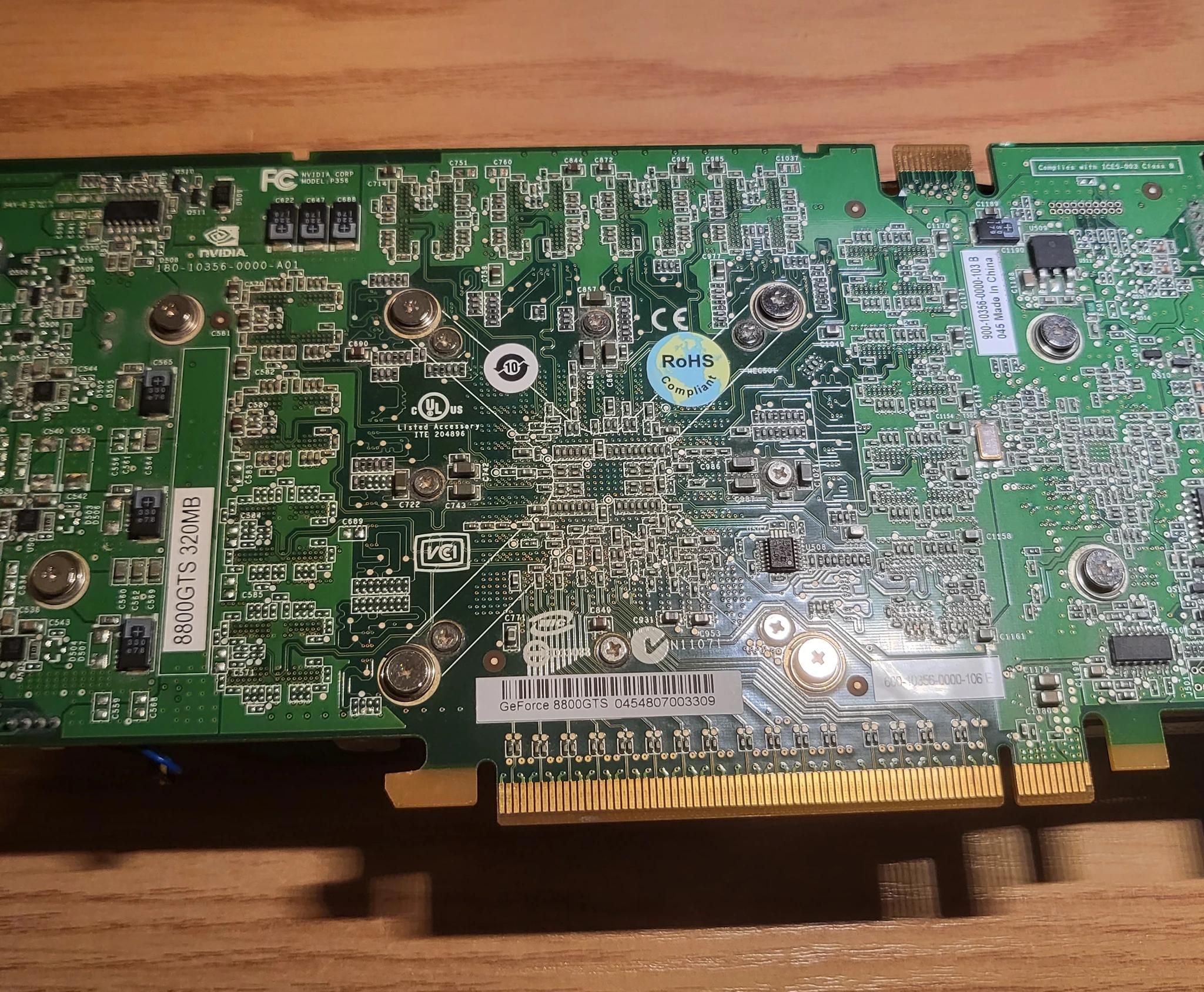 USED NVidia EVGA GeForce 8800GTS 320MB Graphics Card