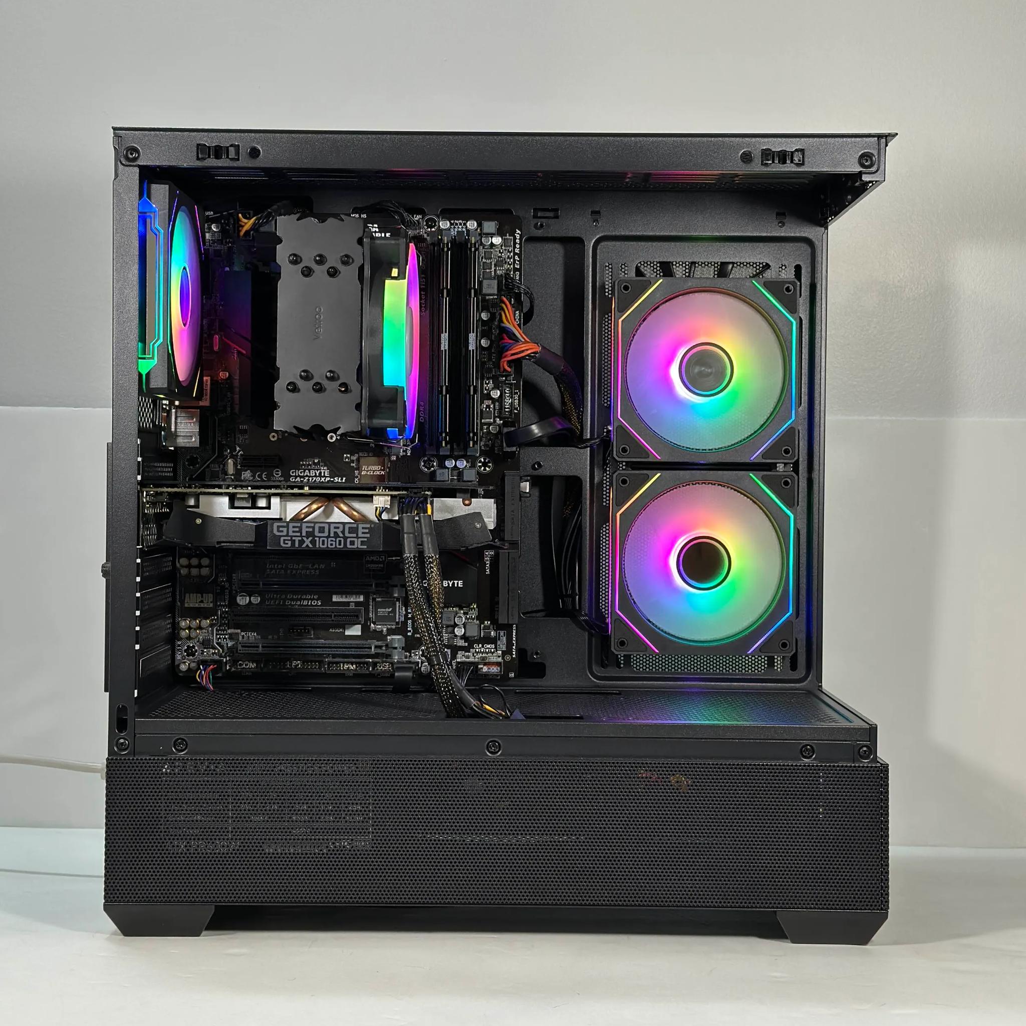 Intel i5-7400 | GTX 1060 3GB | 32GB RAM | 480GB SSD | WIFI | 1080p Black Gaming PC