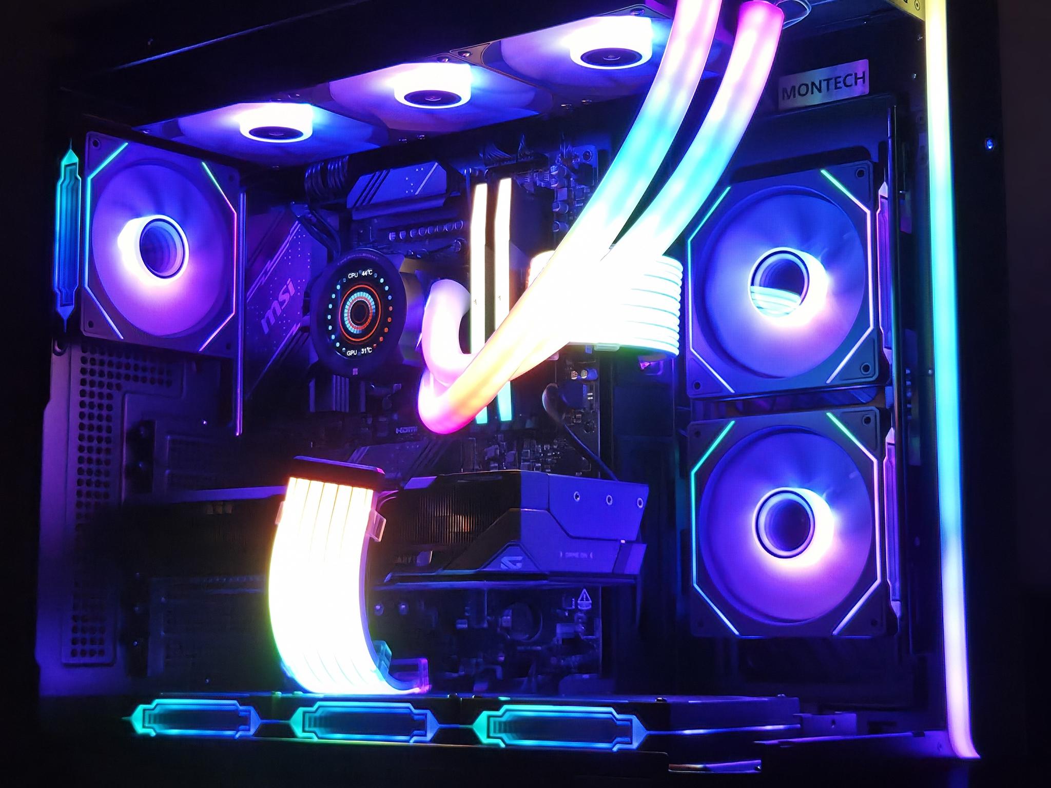 Blue Lighting!⚡| Ryzen 7 7800X3D | RX 9070 XT 16GB | 32GB DDR5 | 2TB NVMe | LCD Display!