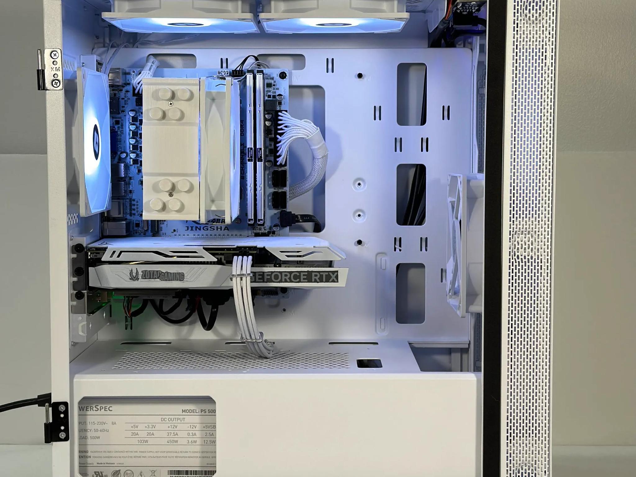 Intel i5-11500 | RTX 4060 | 16GB RAM | 1TB SSD | WIFI | Clean White Gaming PC
