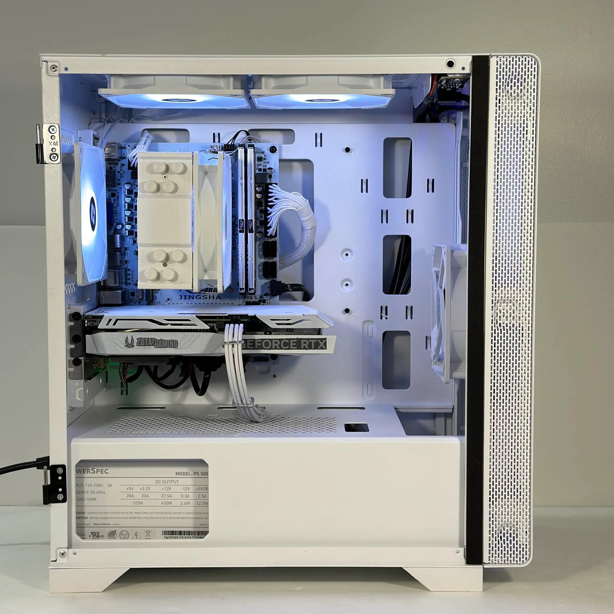 Intel i5-11500 | RTX 4060 | 16GB RAM | 1TB SSD | WIFI | Clean White Gaming PC