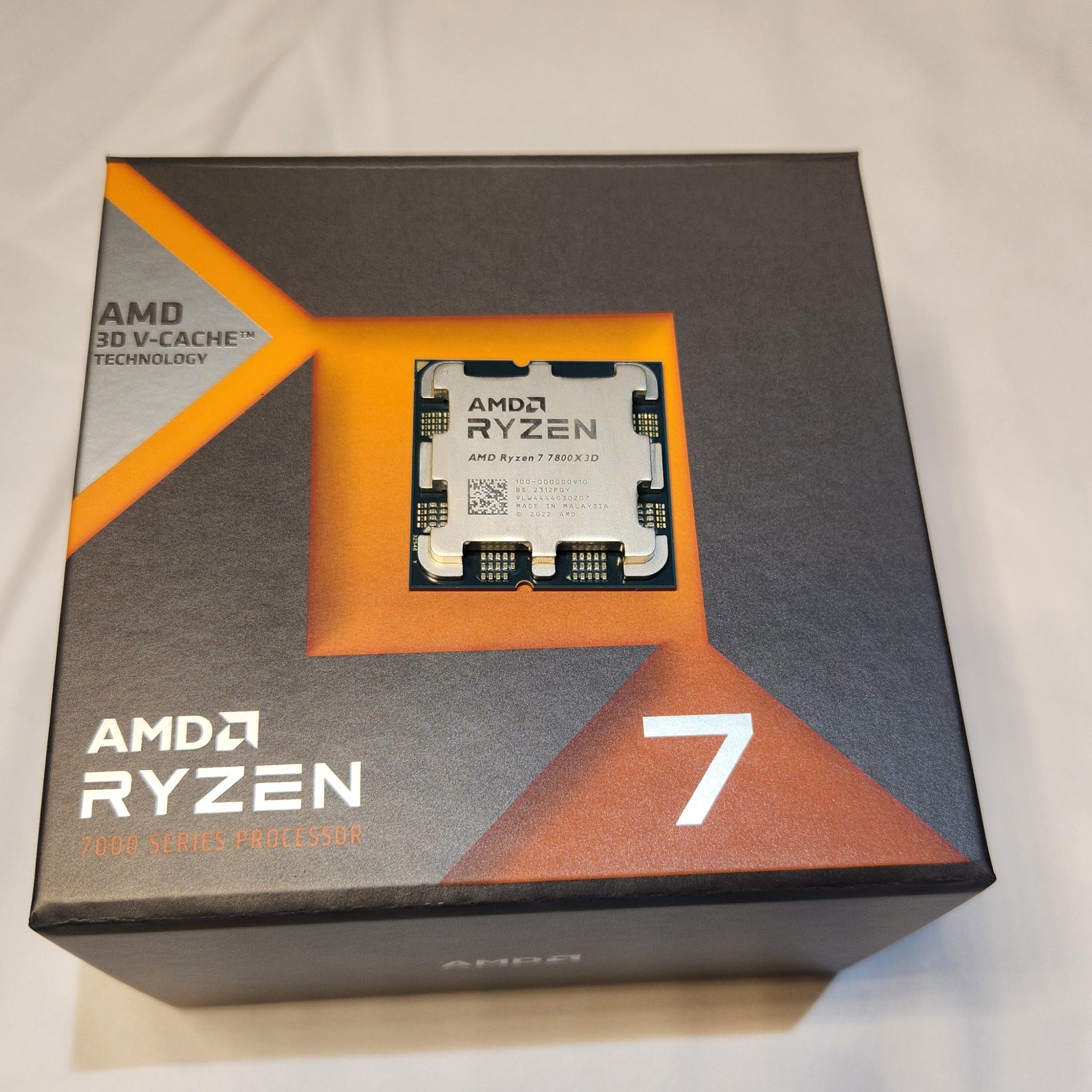 Ryzen 7 7800X3D | (8 Cores / 16 Threads) | Socket AM5 | 5 GHz Boost 4.2 GHz Base | Original Box