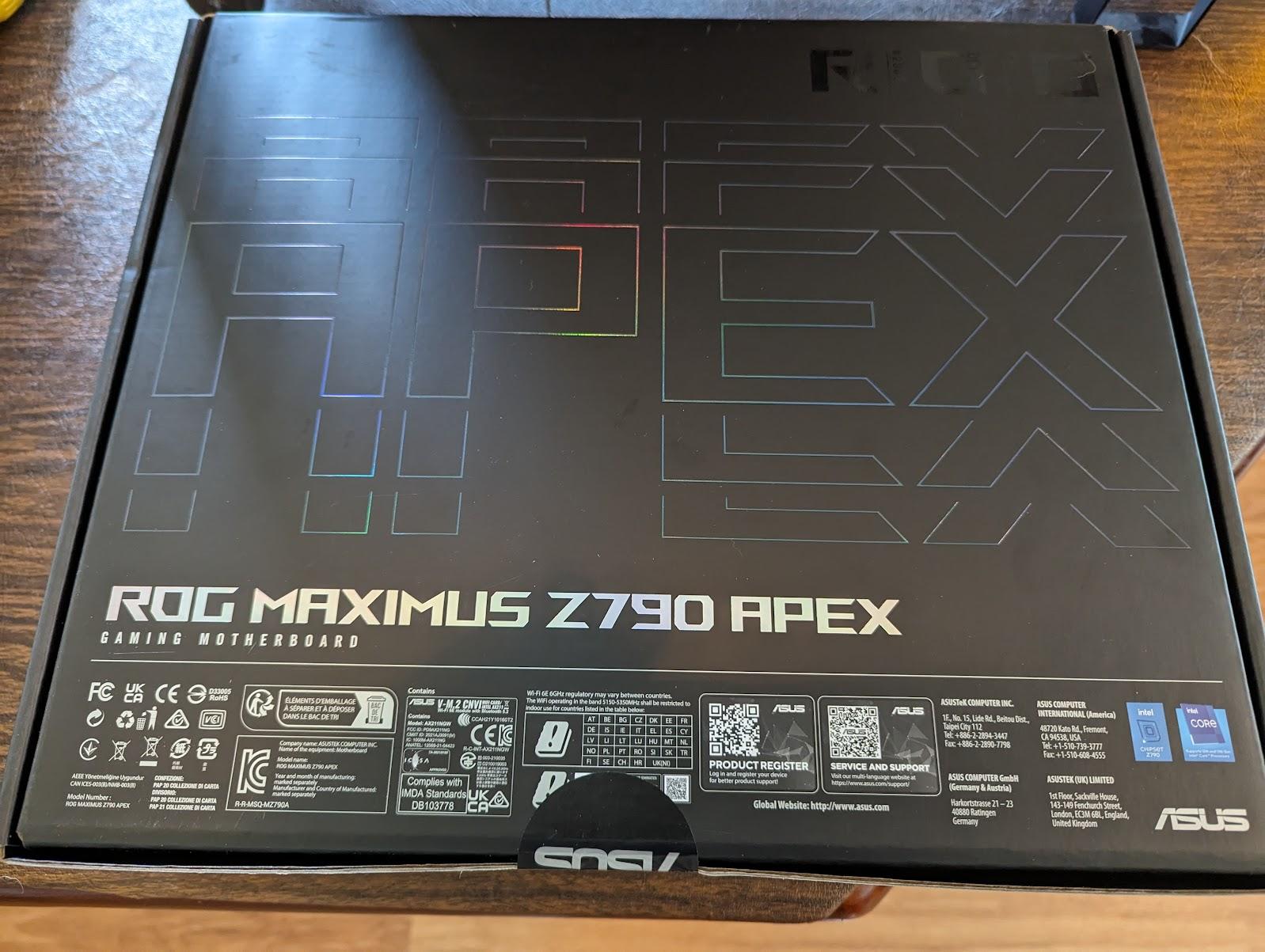 ASUS ROG MAXIMUS APEX INTEL Z790 - NEW IN BOX