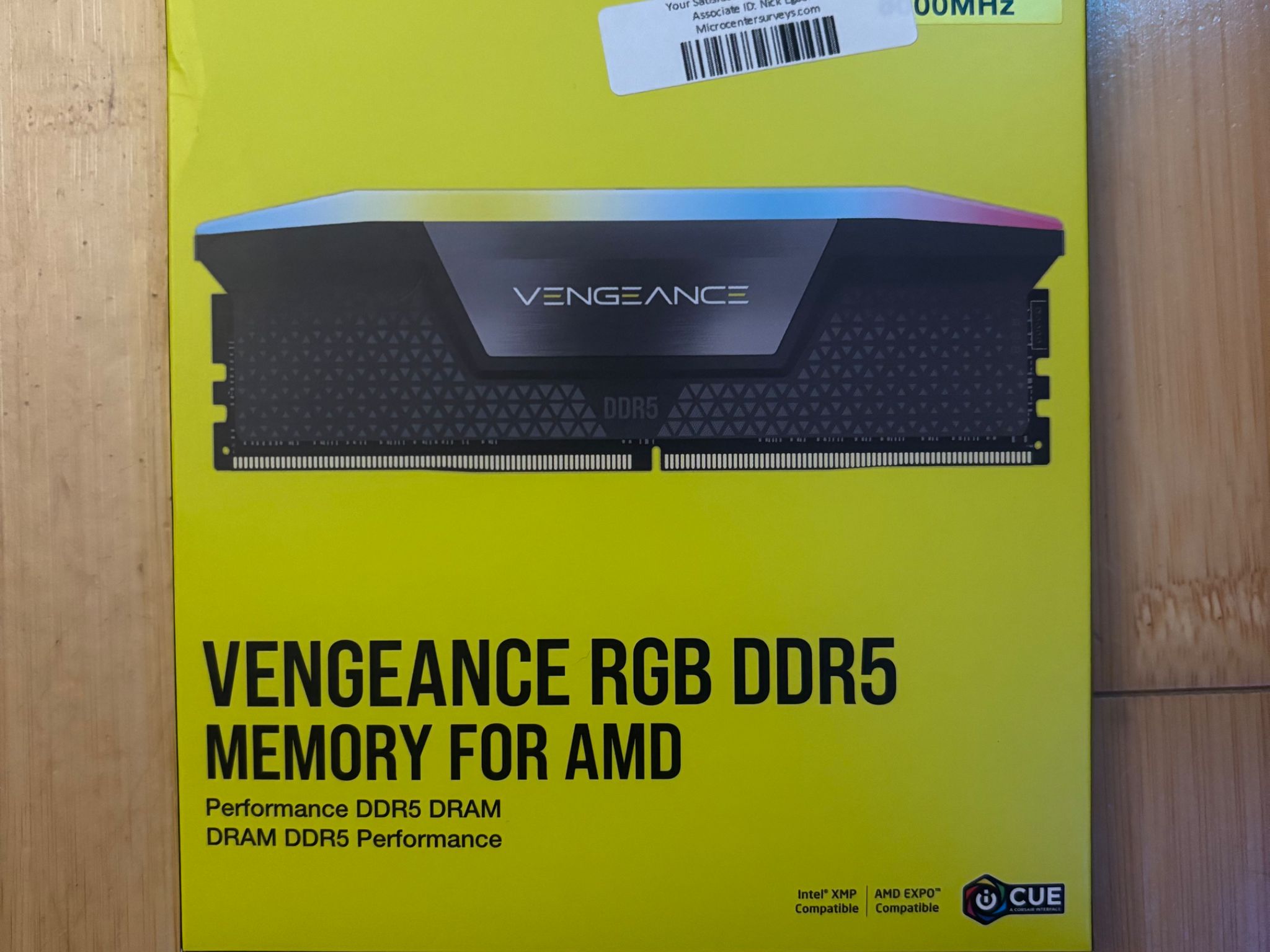 Corsair Vengeance 32GB DDR5 6000 CL36 RGB Memory