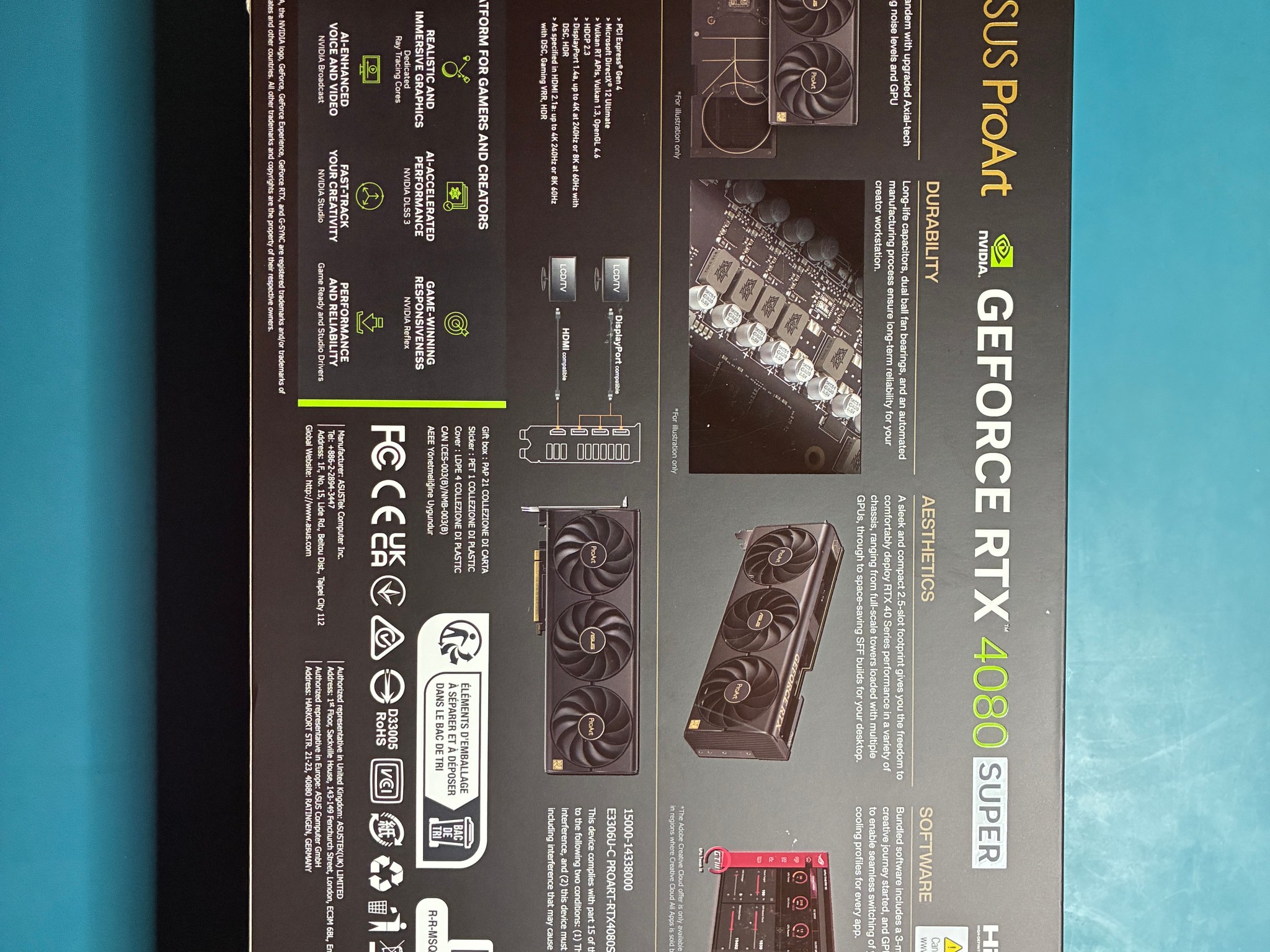 ASUS ProArt GeForce RTX 4080 SUPER 16G - PROART-RTX4080S-O16G (GPU)
