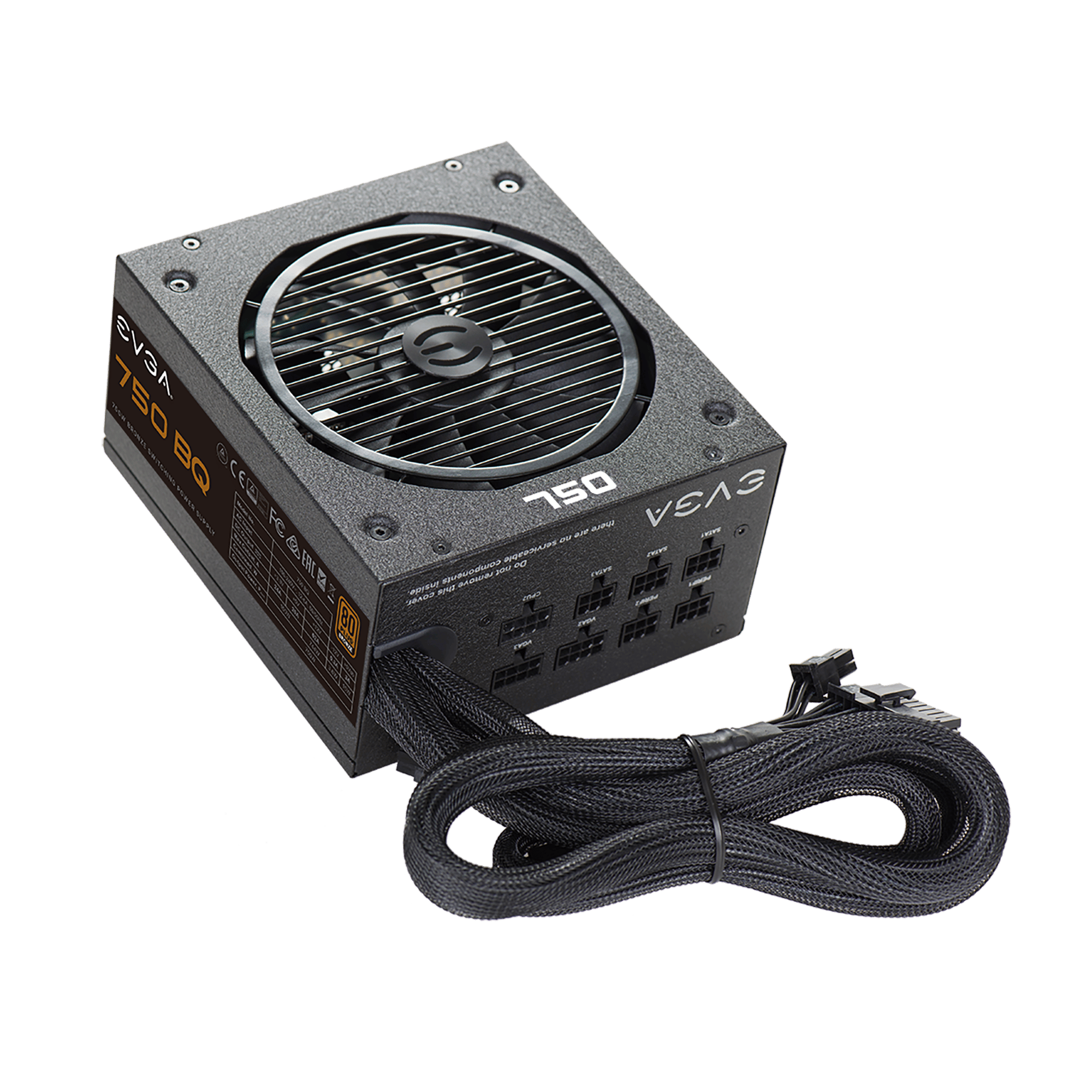 EVGA 750 BQ, 80+ BRONZE 750W, Semi Modular PSU PowerSupply