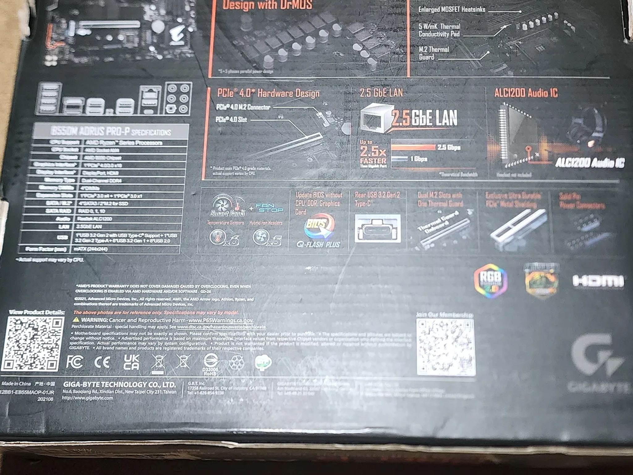 B550 Aorus Pro-P