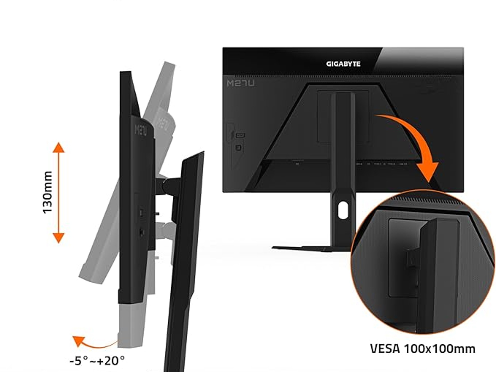 GIGABYTE M27U 4K 160Hz IPS 27-inch Gaming Monitor