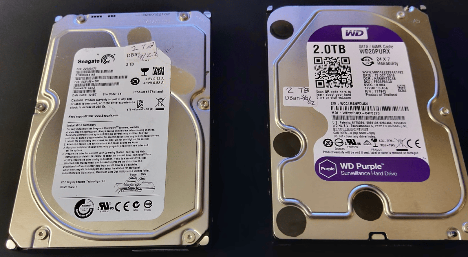 3.5” Internal SATA HDDs – 2TB