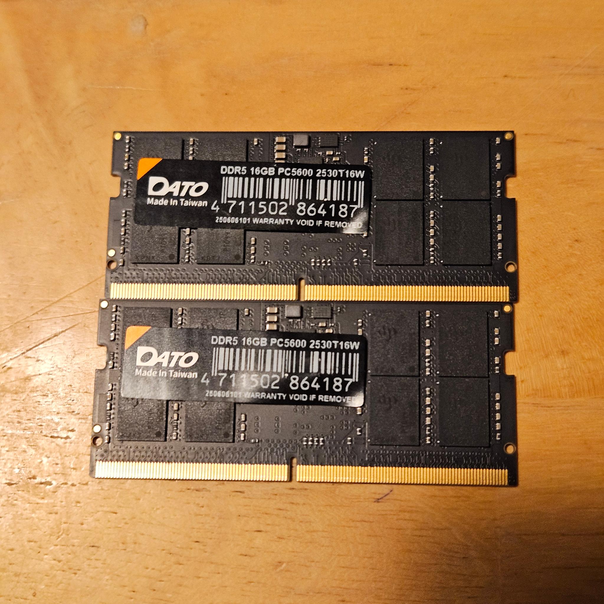 Dato ( Micron) 32GB DDR 5 Laptop Ram 2x16 GB Kit
