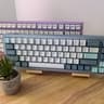 Minimalist Mechanical Keyboard Stand, 3D Printed Wood PLA, Cork-Lined