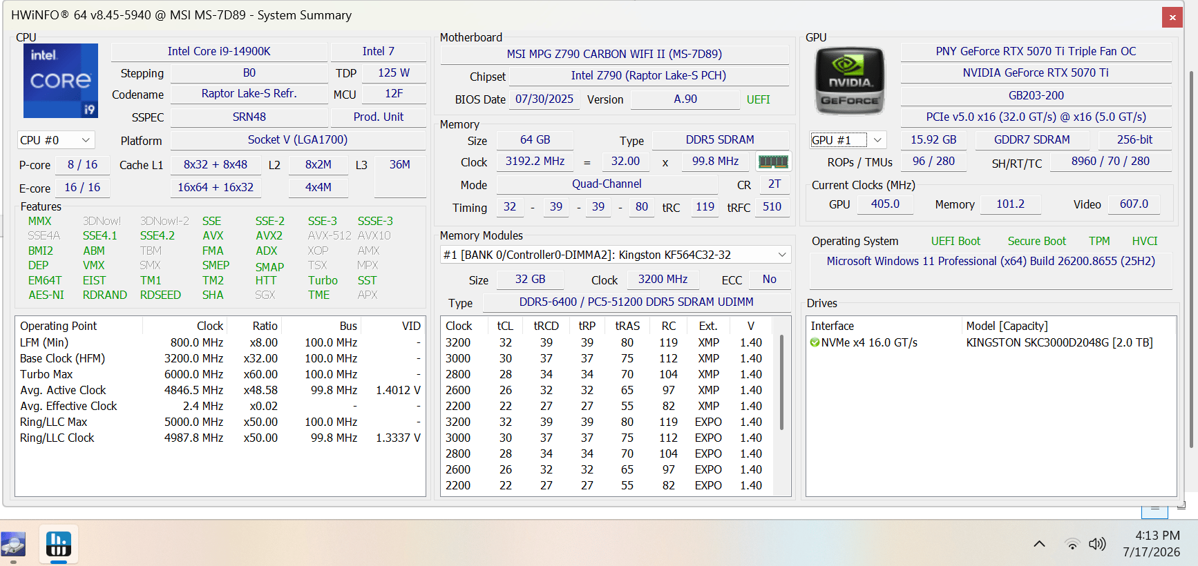 14900KF | 5070 TI | High-End 1440p/4K Ready Custom PC