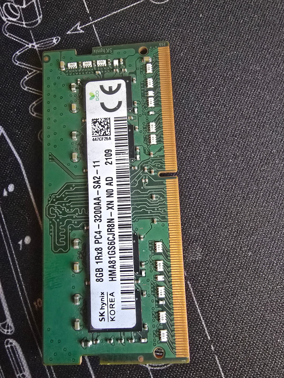 HMA81GS6CJR8N-XN - SK Hynix 1 x 8GB DDR4-3200 SODIMM PC4-25600S