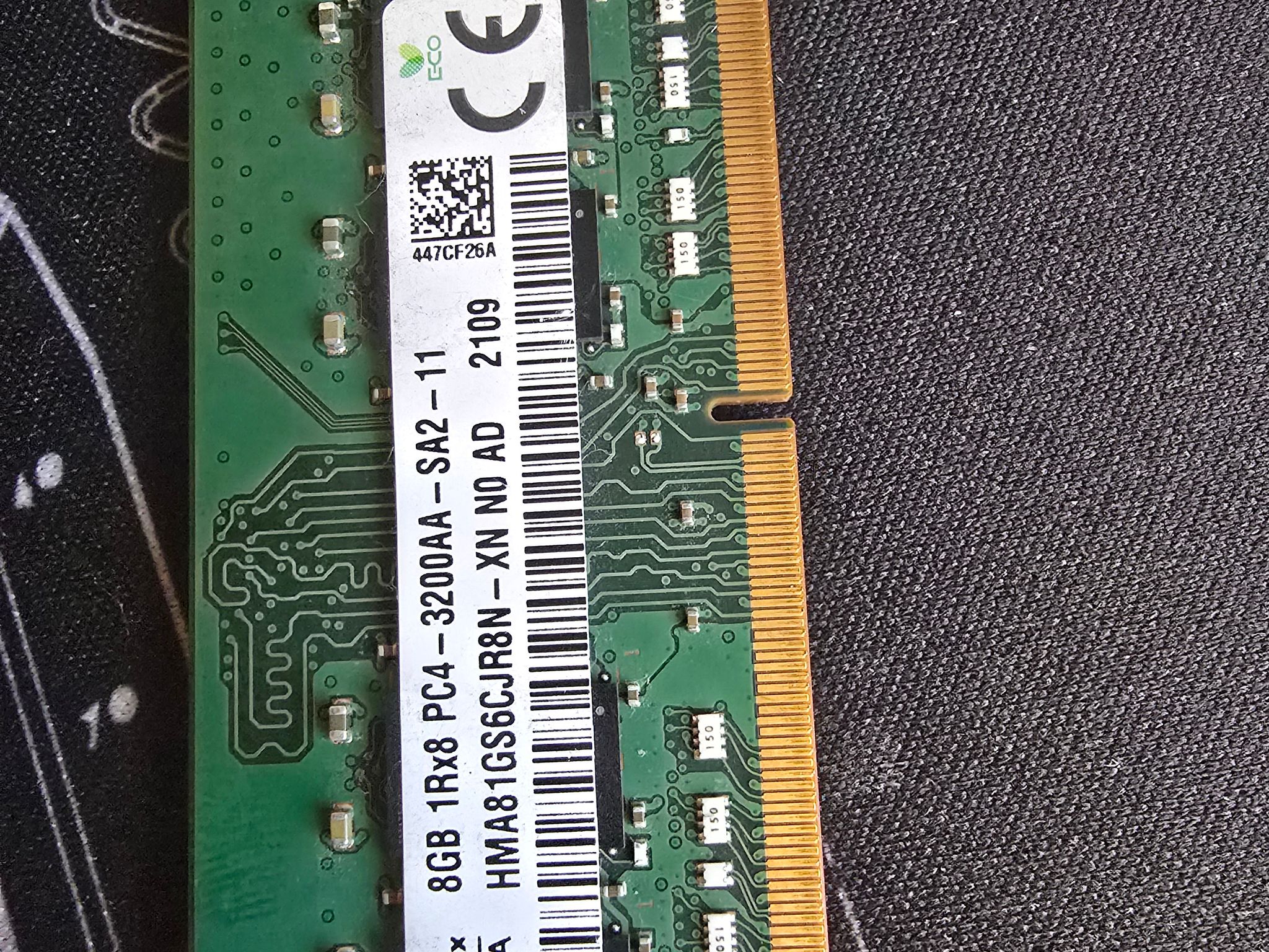 HMA81GS6CJR8N-XN - SK Hynix 1 x 8GB DDR4-3200 SODIMM PC4-25600S Single Rank 1Rx8 Module