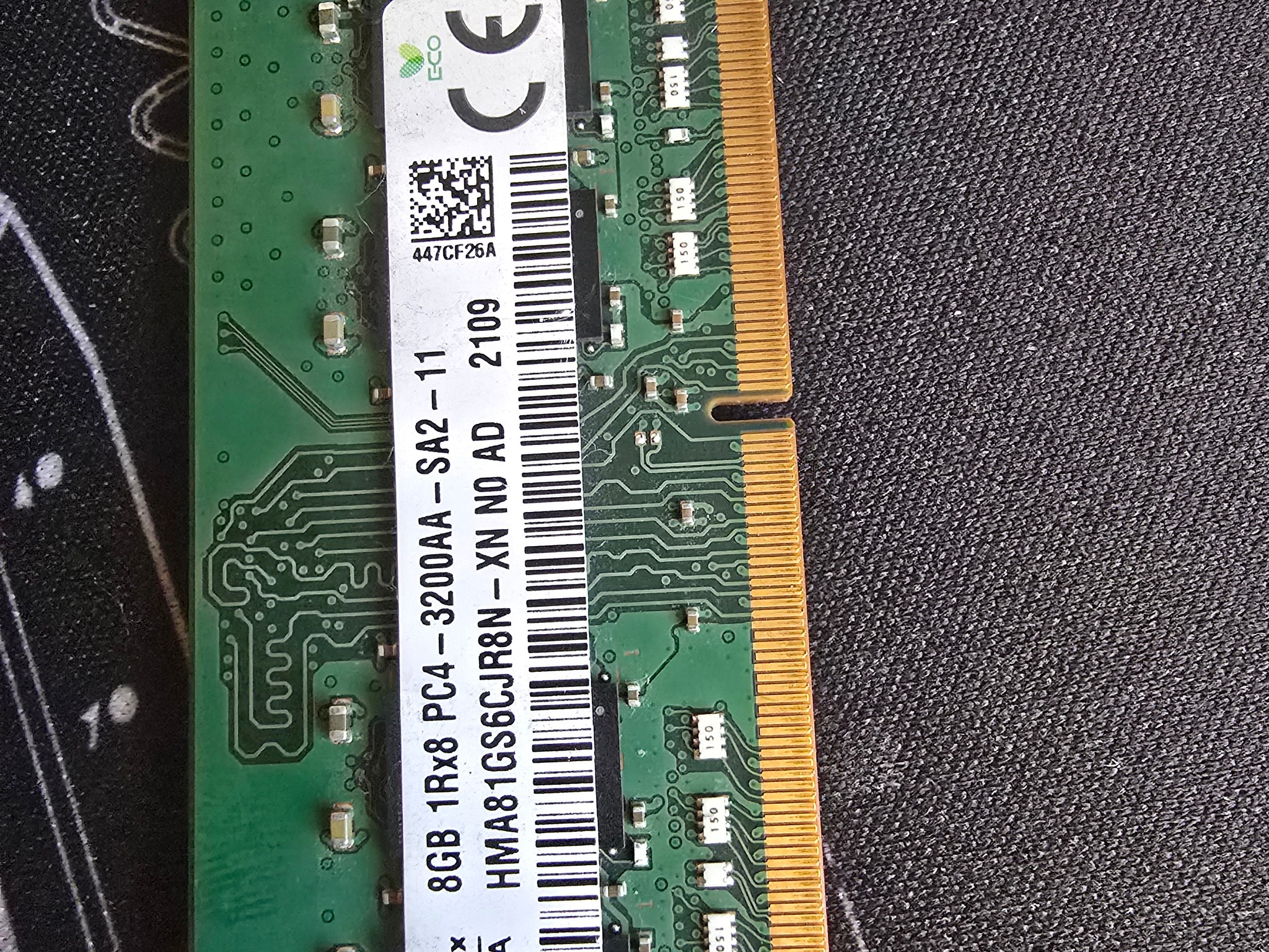 HMA81GS6CJR8N-XN - SK Hynix 1 x 8GB DDR4-3200 SODIMM PC4-25600S Single Rank x8 Module 1Rx8