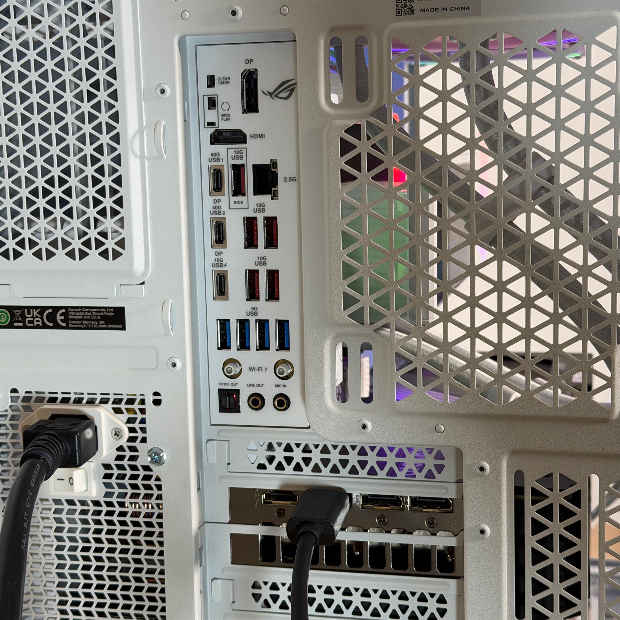 RTX 5090 Ryzen 7 9800x3d Battlestation 96gb DDR5 4TB NVME