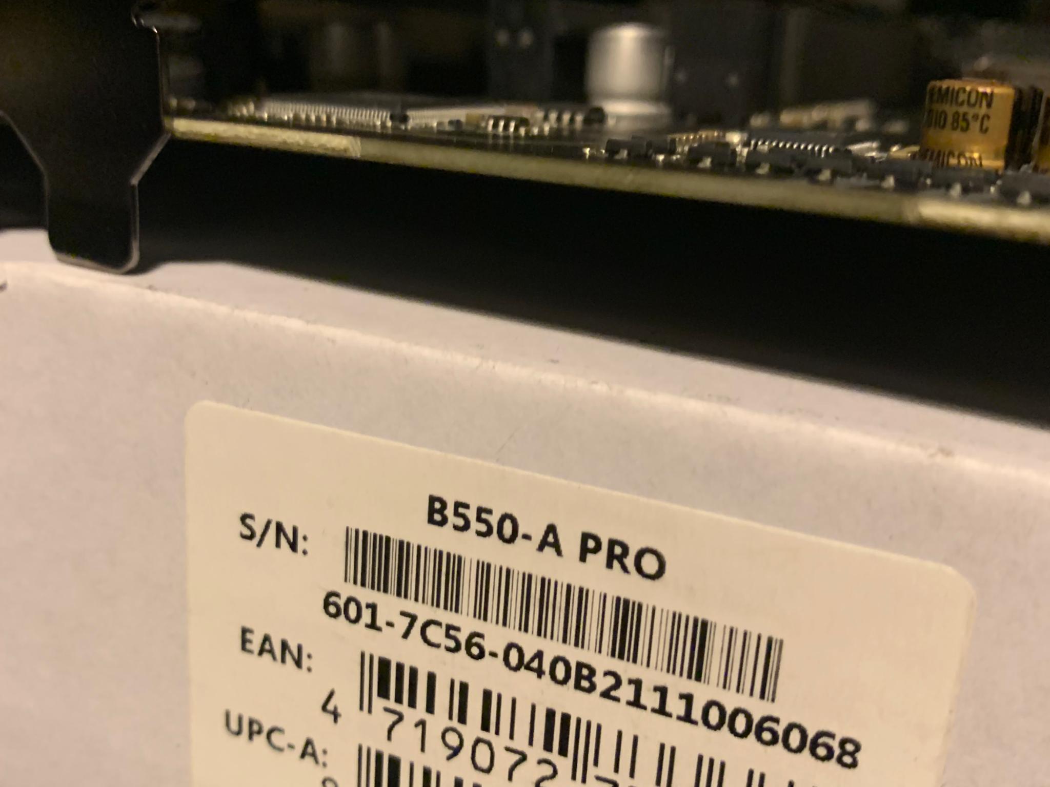 MSI B550-A Pro Motherboard - For Parts!