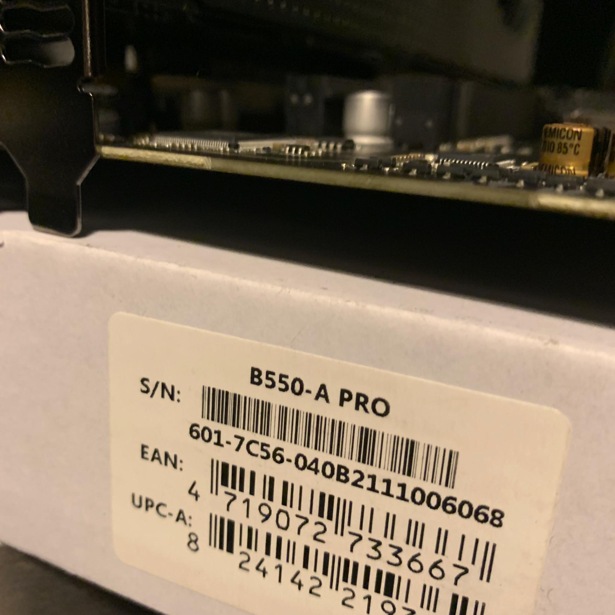 MSI B550-A Pro Motherboard - For Parts!
