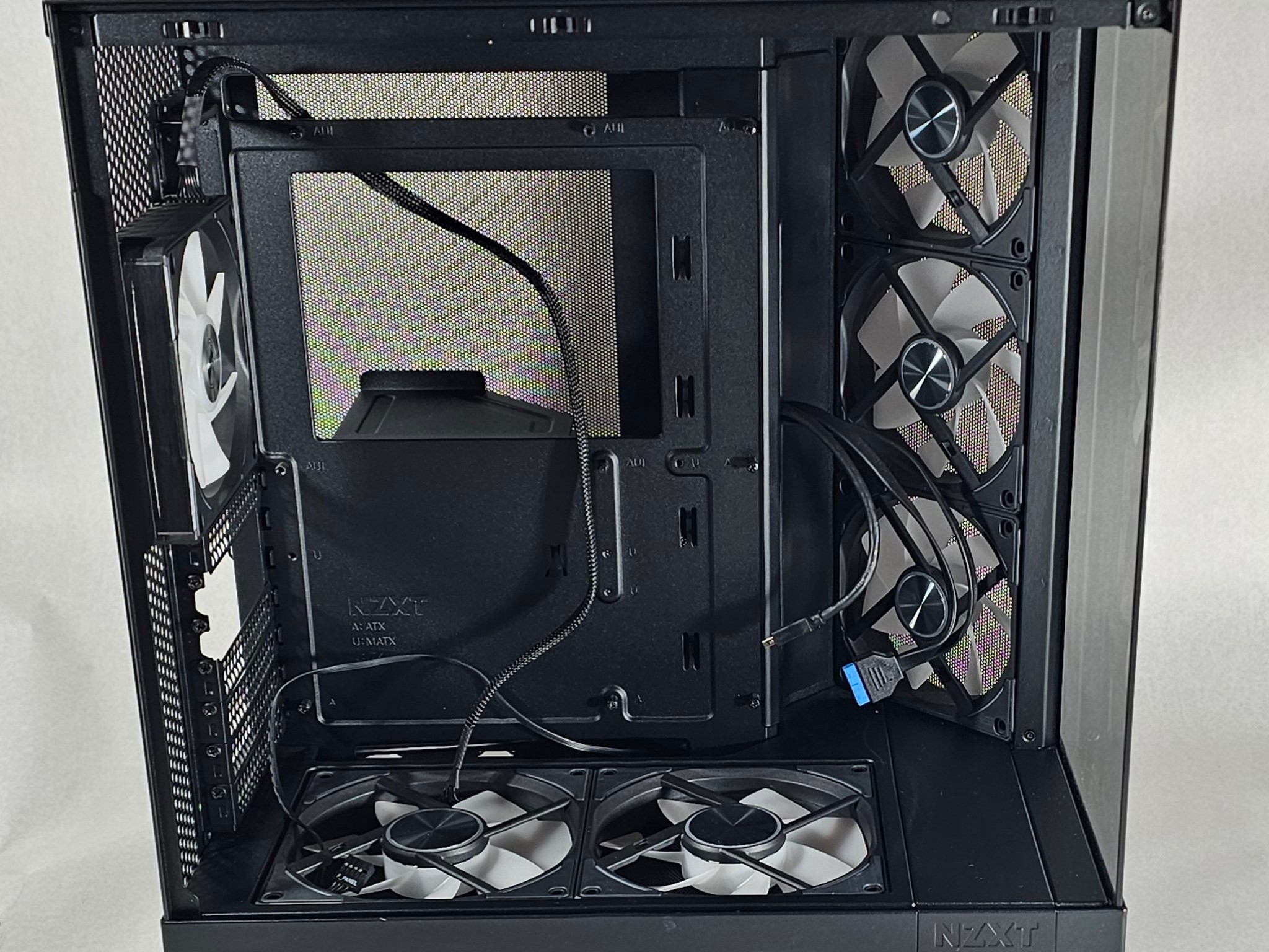 PC Case with Tempered Glass and 6 RGB Fans