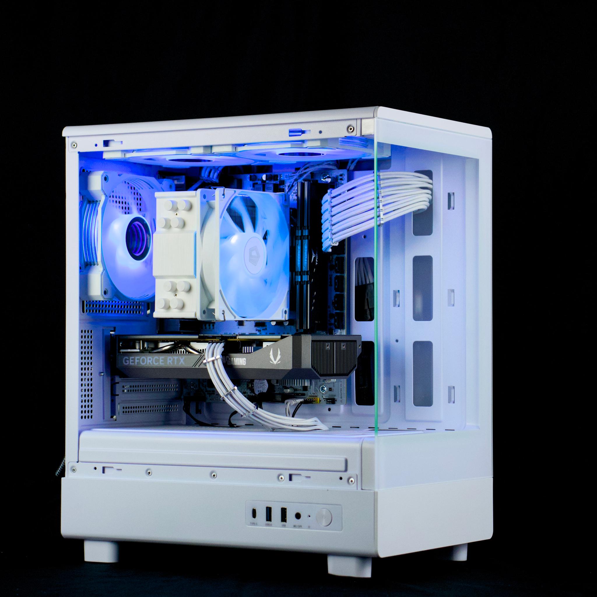 🧊❄️🧊 White Gaming PC – RTX 5060 , Ryzen 7 3700X, 32GB RAM, 1TB SSD - WiFi, BlueTooth 🧊❄️🧊