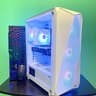 Frost White Budget Gaming PC | Intel i7 / AMD RX580 / 8GB / 1.1TB Win 11 Pro + Wi-Fi