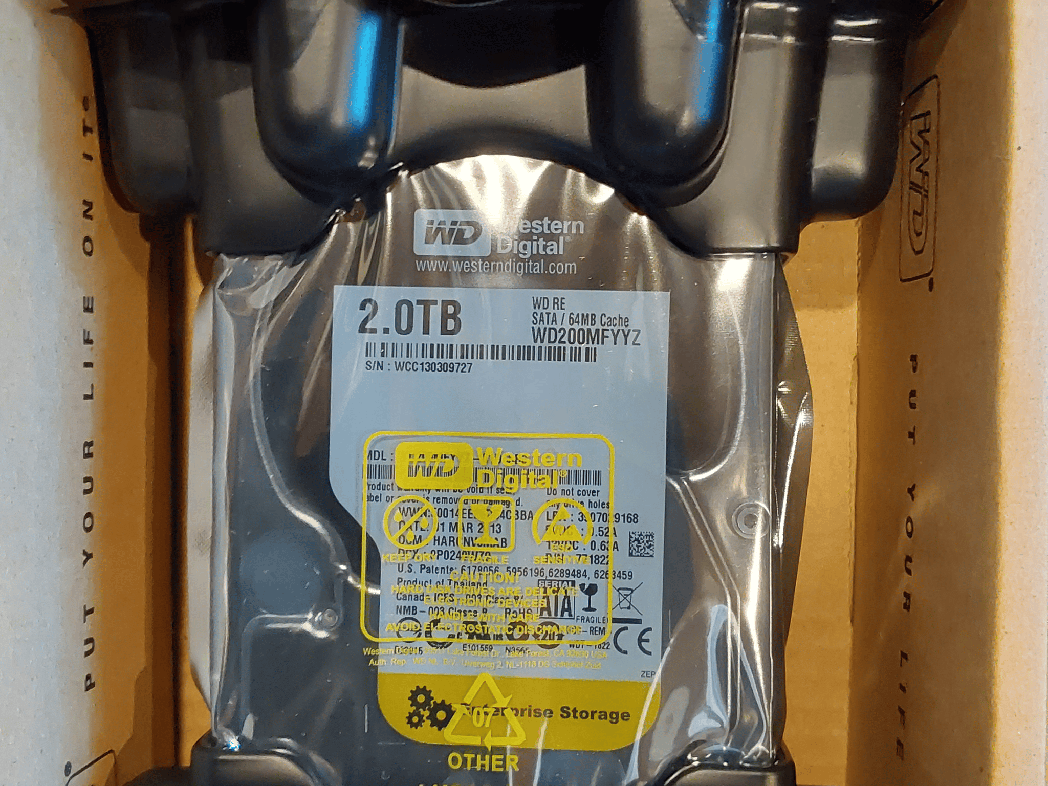 NEW Western Digital RE (Enterprise Storage) 2TB 7200 RPM SATA 6 3.5" Internal Hard Drive-WD200MFYYZ