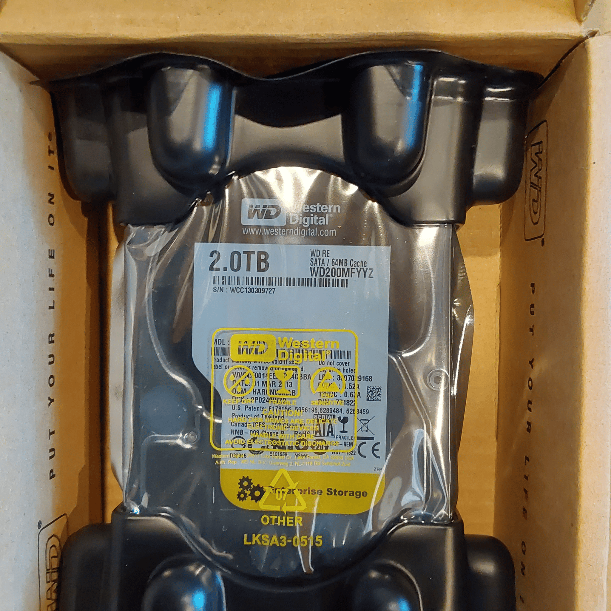 NEW Western Digital RE (Enterprise Storage) 2TB 7200 RPM SATA 6 3.5" Internal Hard Drive-WD200MFYYZ