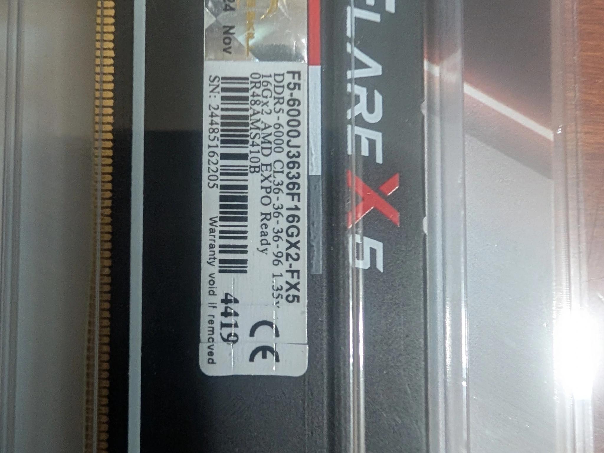 G.SKILL Flare X5 Series (AMD Expo) DDR5 RAM 32GB (2x16GB) 6000MT/s CL36-36-36-96