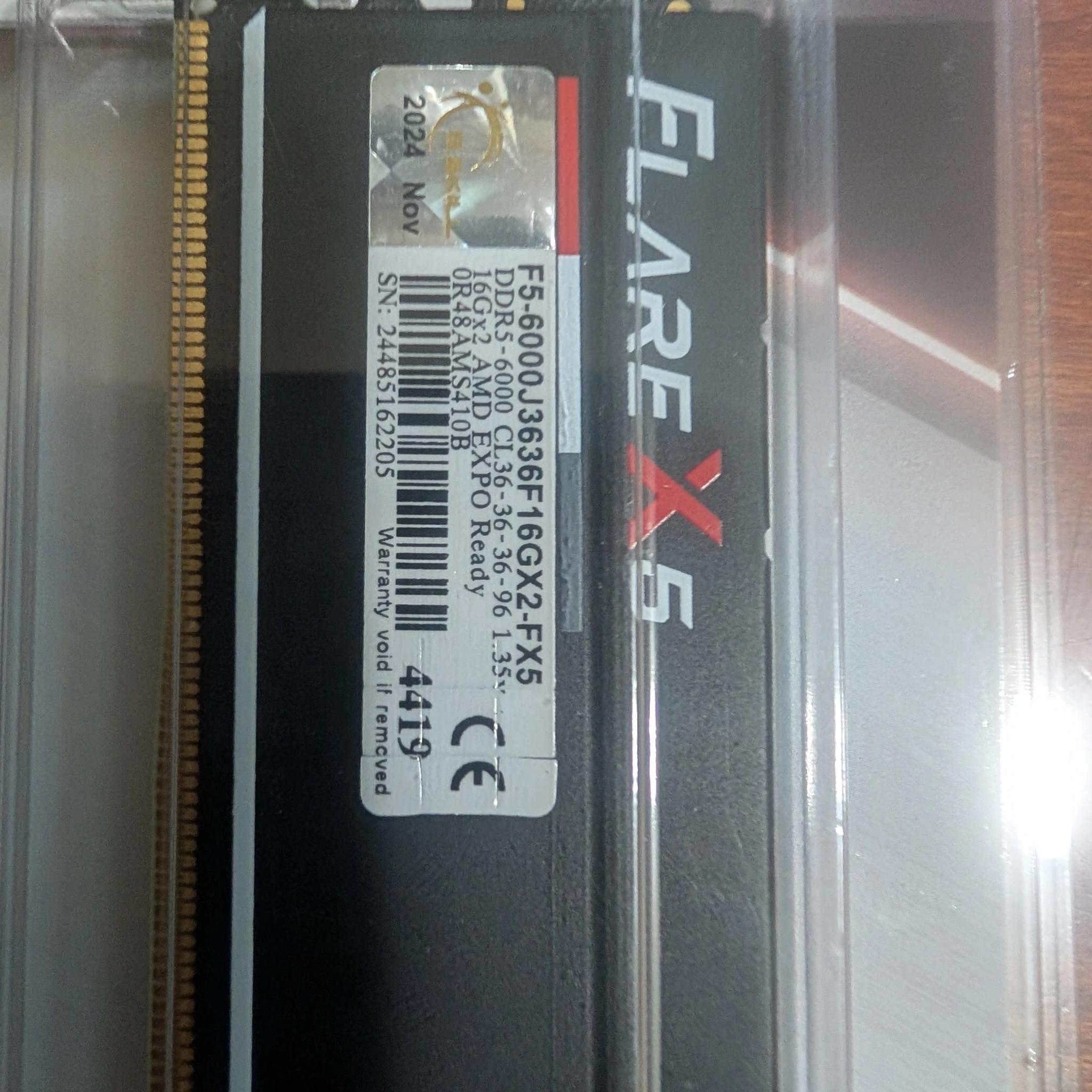 G.SKILL Flare X5 Series (AMD Expo) DDR5 RAM 32GB (2x16GB) 6000MT/s CL36-36-36-96