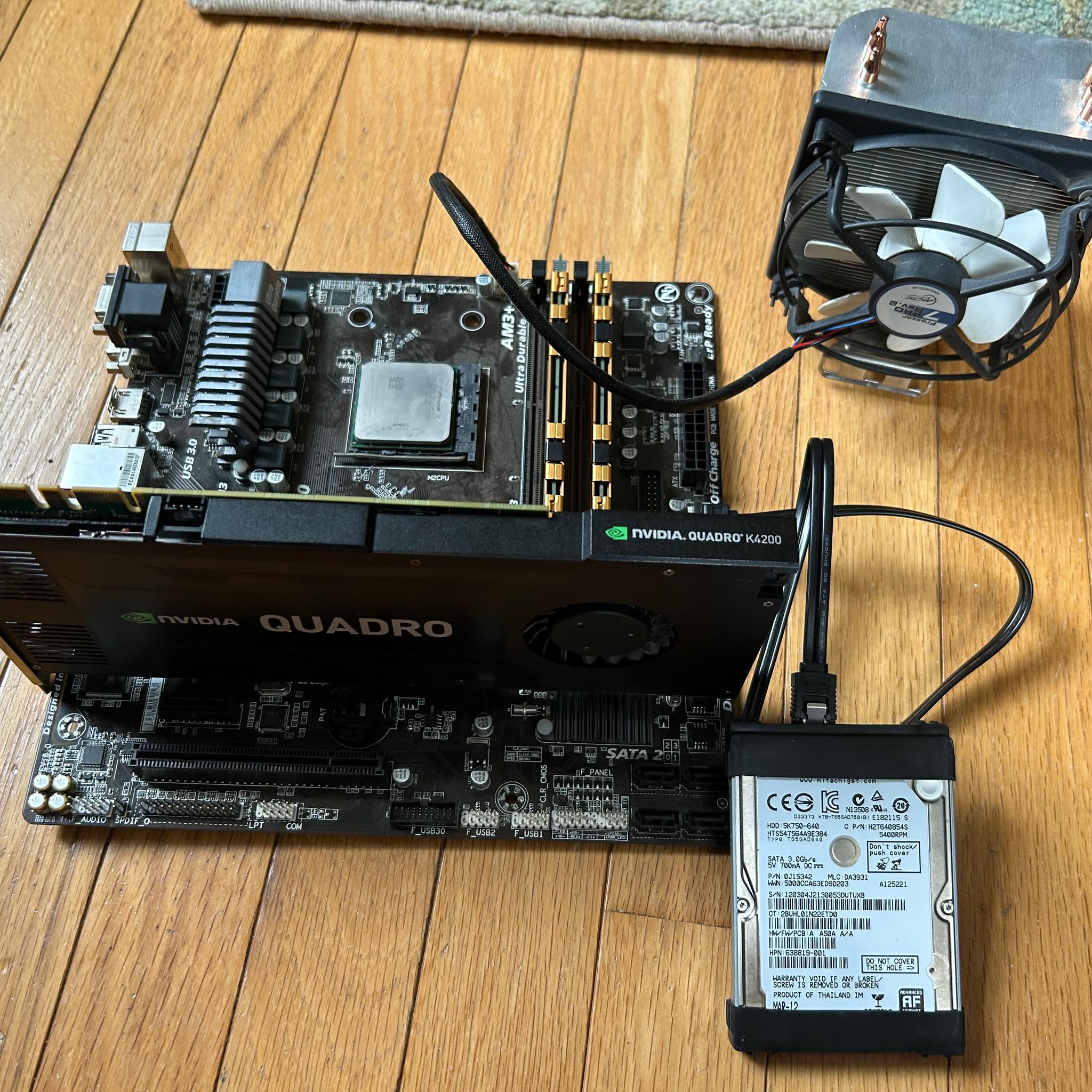 GPU, Motherboard, CPU, RAM, HDD Bundle!!! with windows 10 and cpu cooler