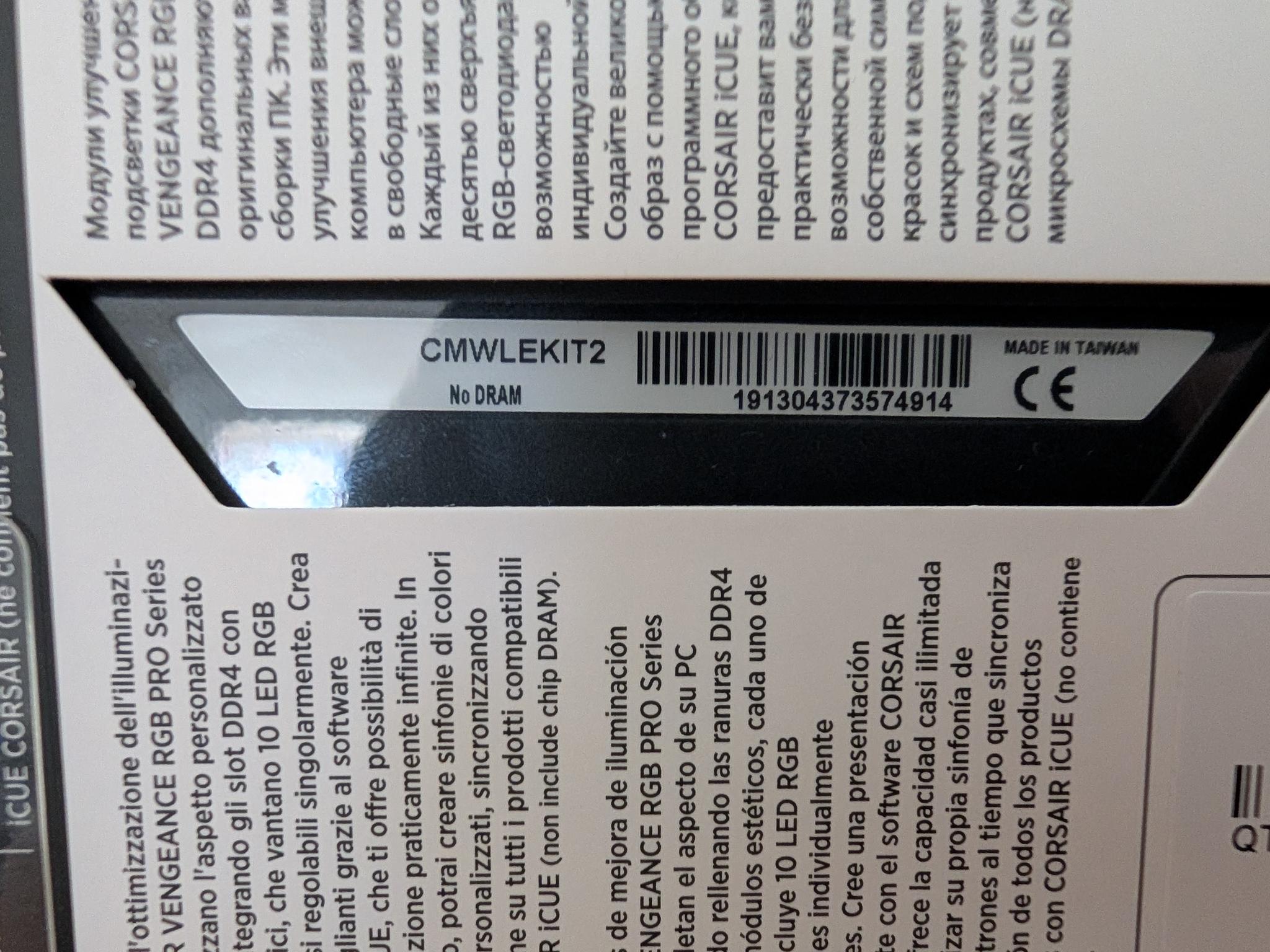 Corsair Vengeance RGB Pro 16gb (2x8gb) 3200mHz DDR4 with Light Enhancement Kit