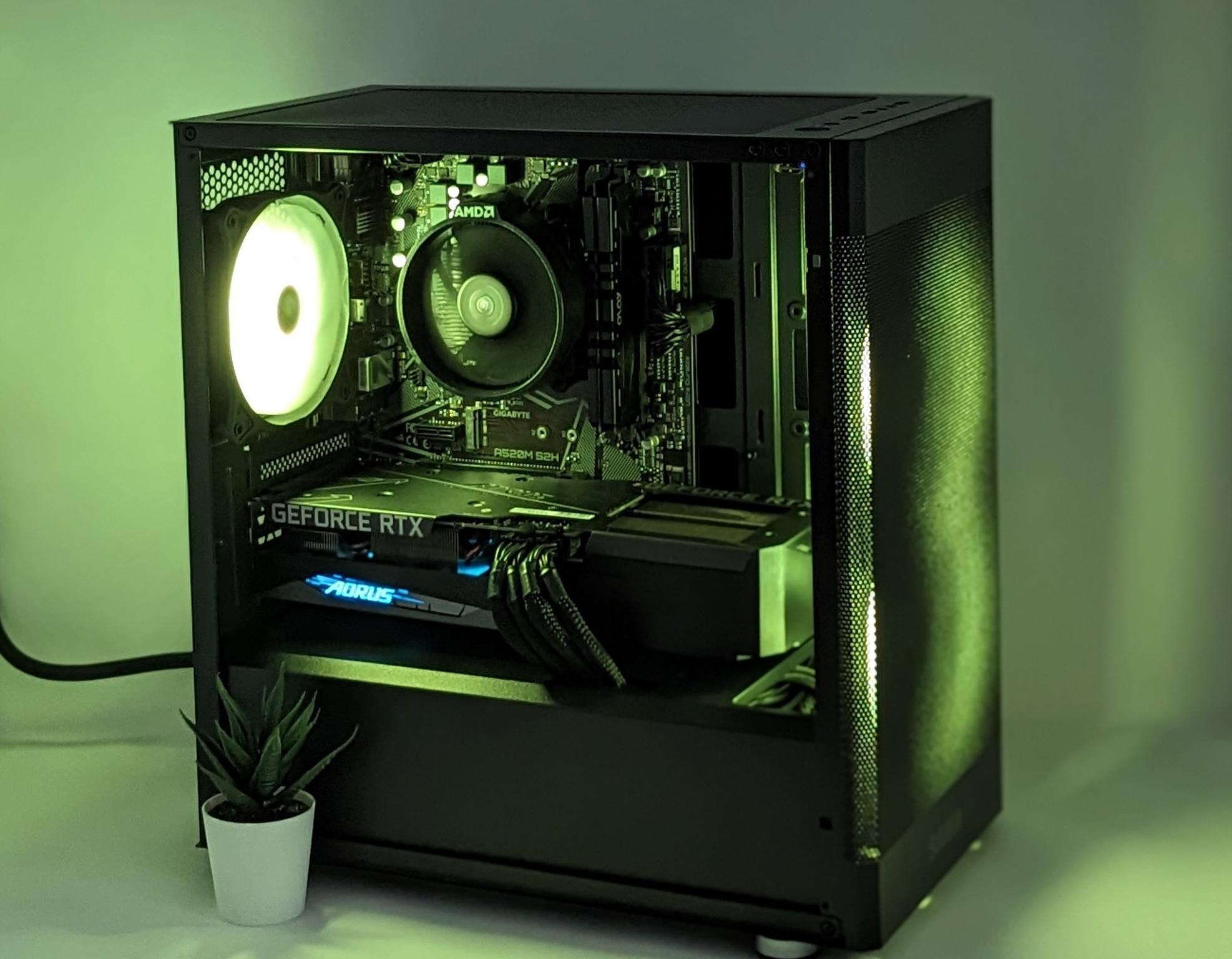 Sleek RTX Whisperer | Nvidia RTX 3060 | Ryzen 5 5500 | 16gb RAM | MSI M461 1TB Gen 4 NVMe SSD