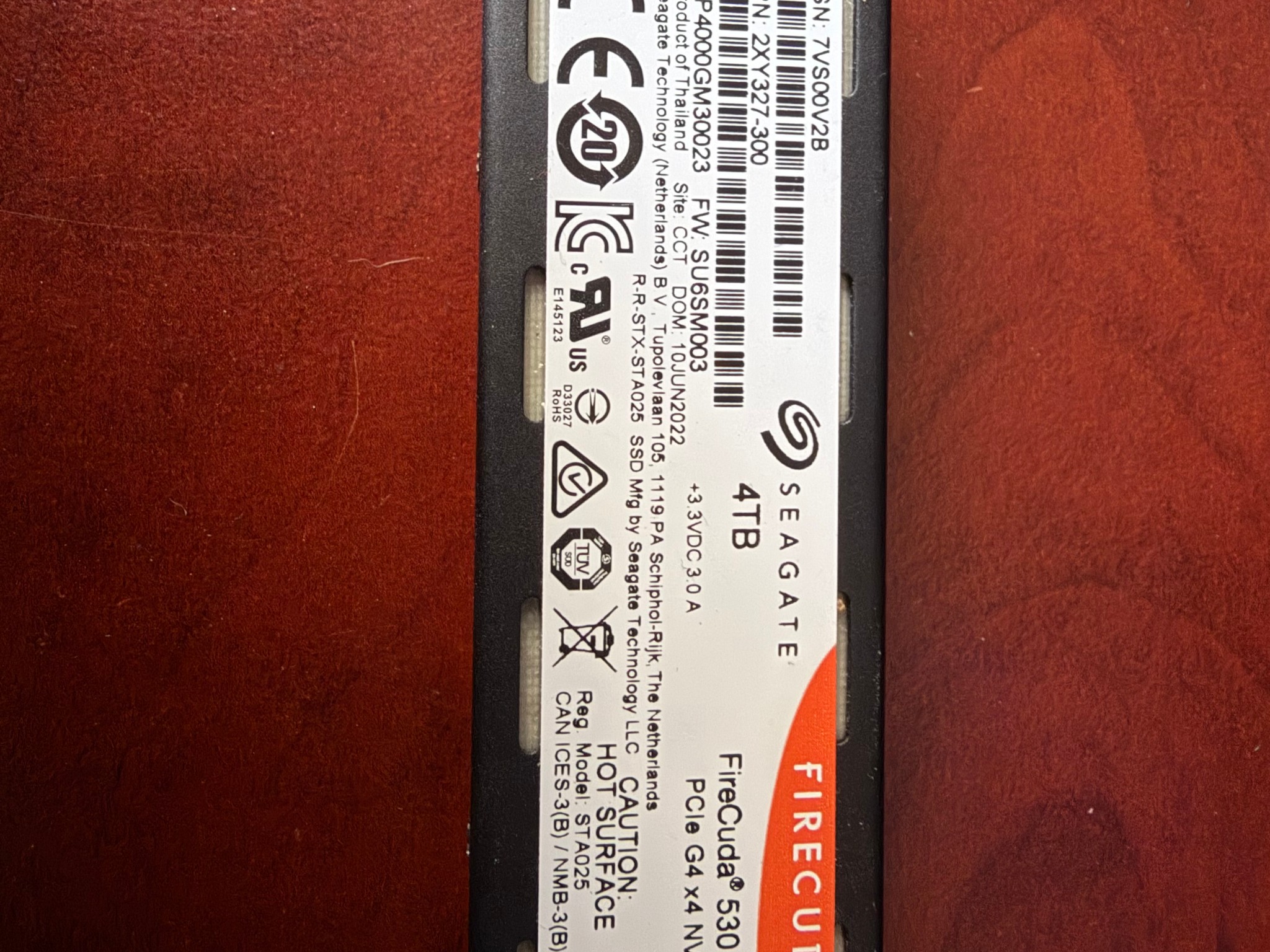 Seagate FireCuda 530 4TB PCIE4 SSD FOR PARTS