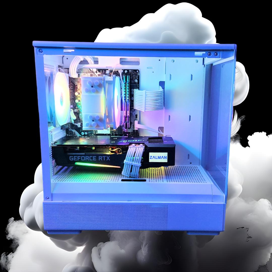 🛰Satellite🚀: RTX 3060 TI | Ryzen 3600x | 16GB DDR4 RAM | 512GB SSD | 2 Glass Sides | White RGB PC