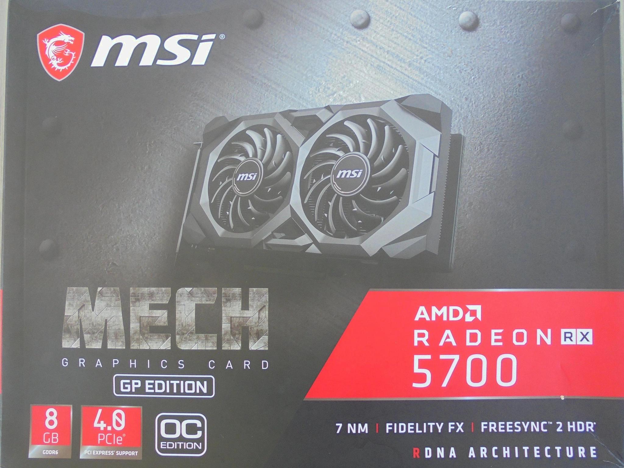 MSI AMD Radeon RX 5700 Mech OC GP Edition 8GB