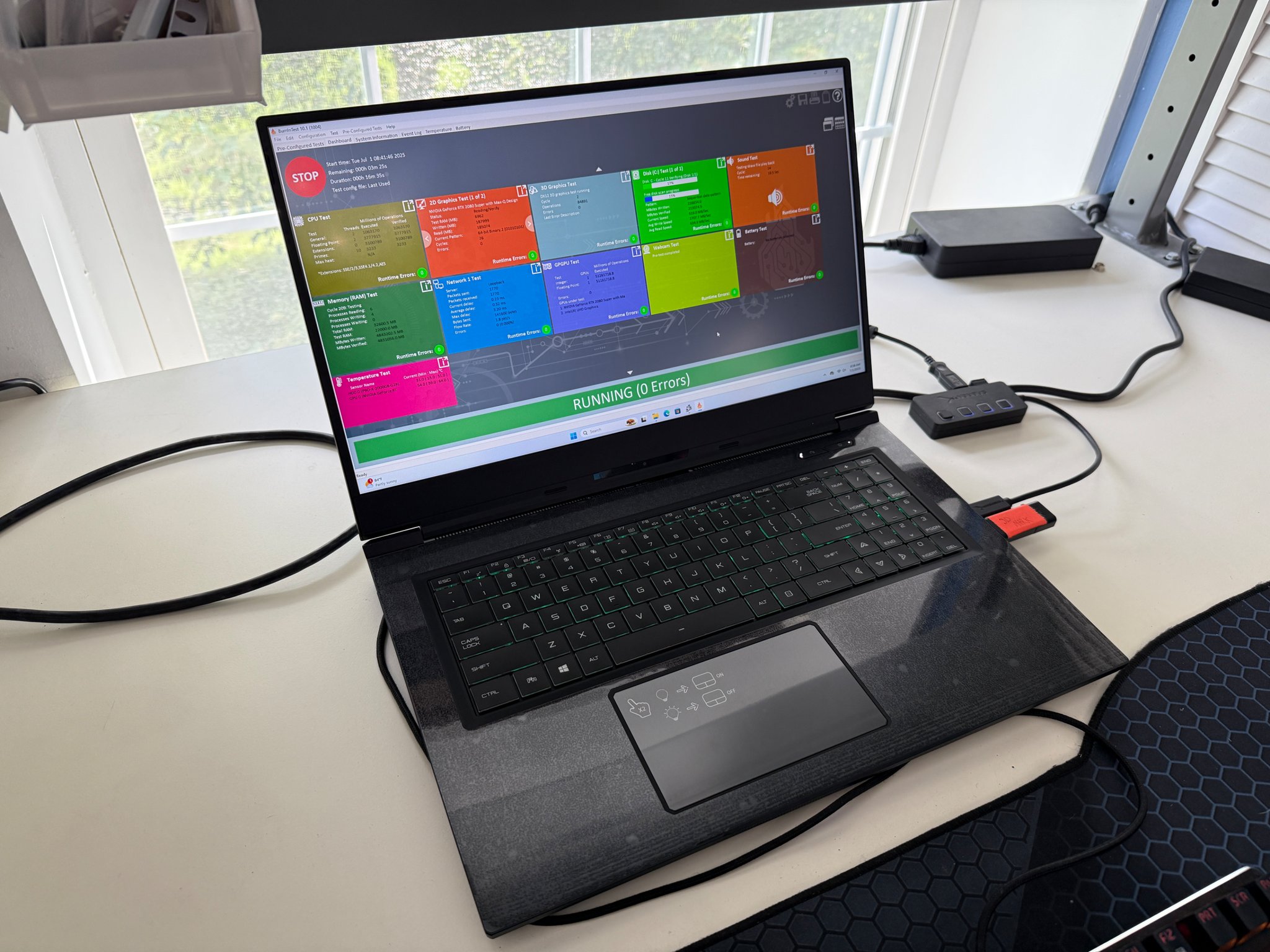 Eluktronics Max-17, i7-10875H, RTX 2080 Super, 32GB RAM, 1080p, 144HZ