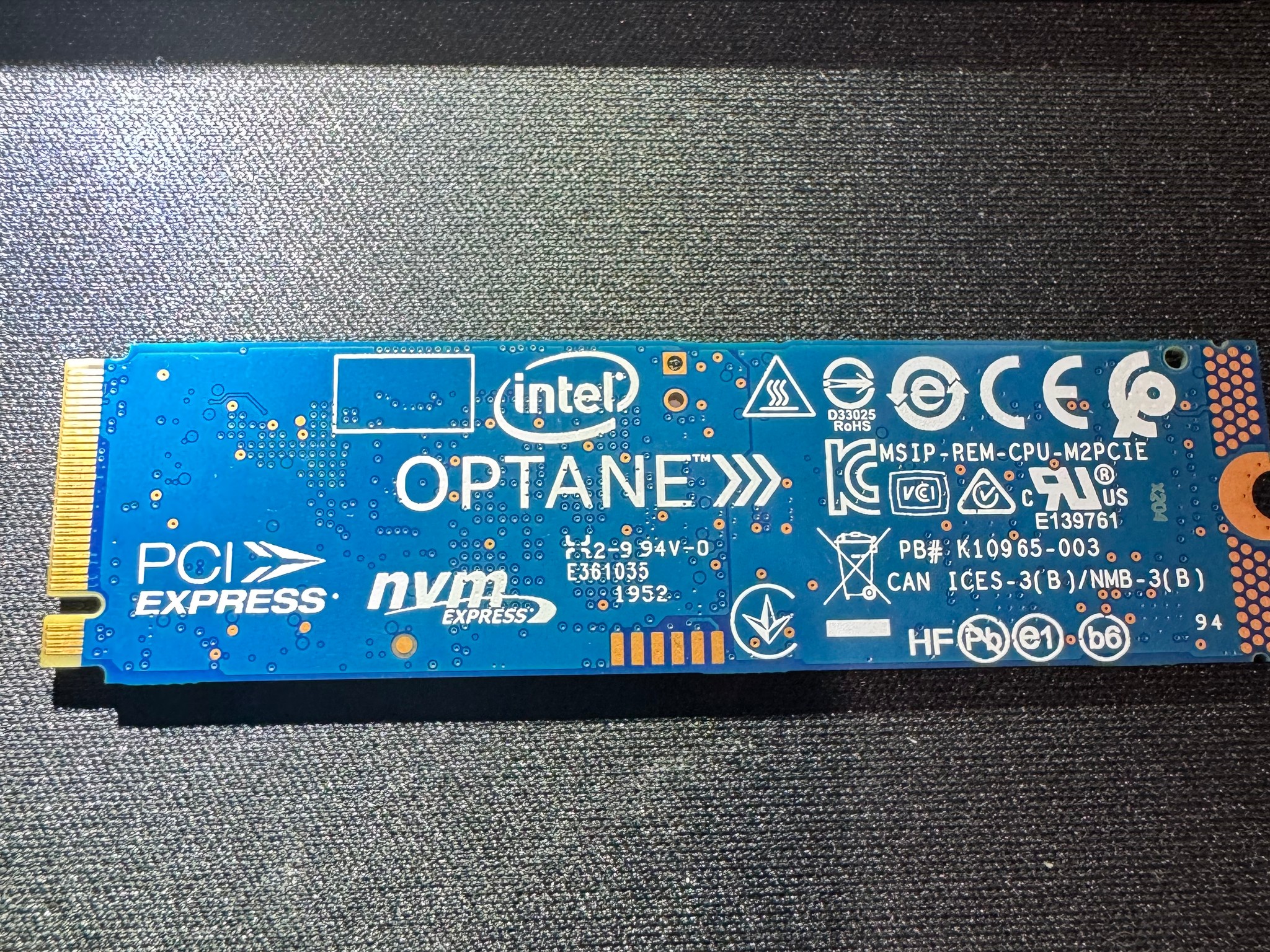 ntel Optane Memory H10 32GB + 1TB Solid State Storage M.2 SSD