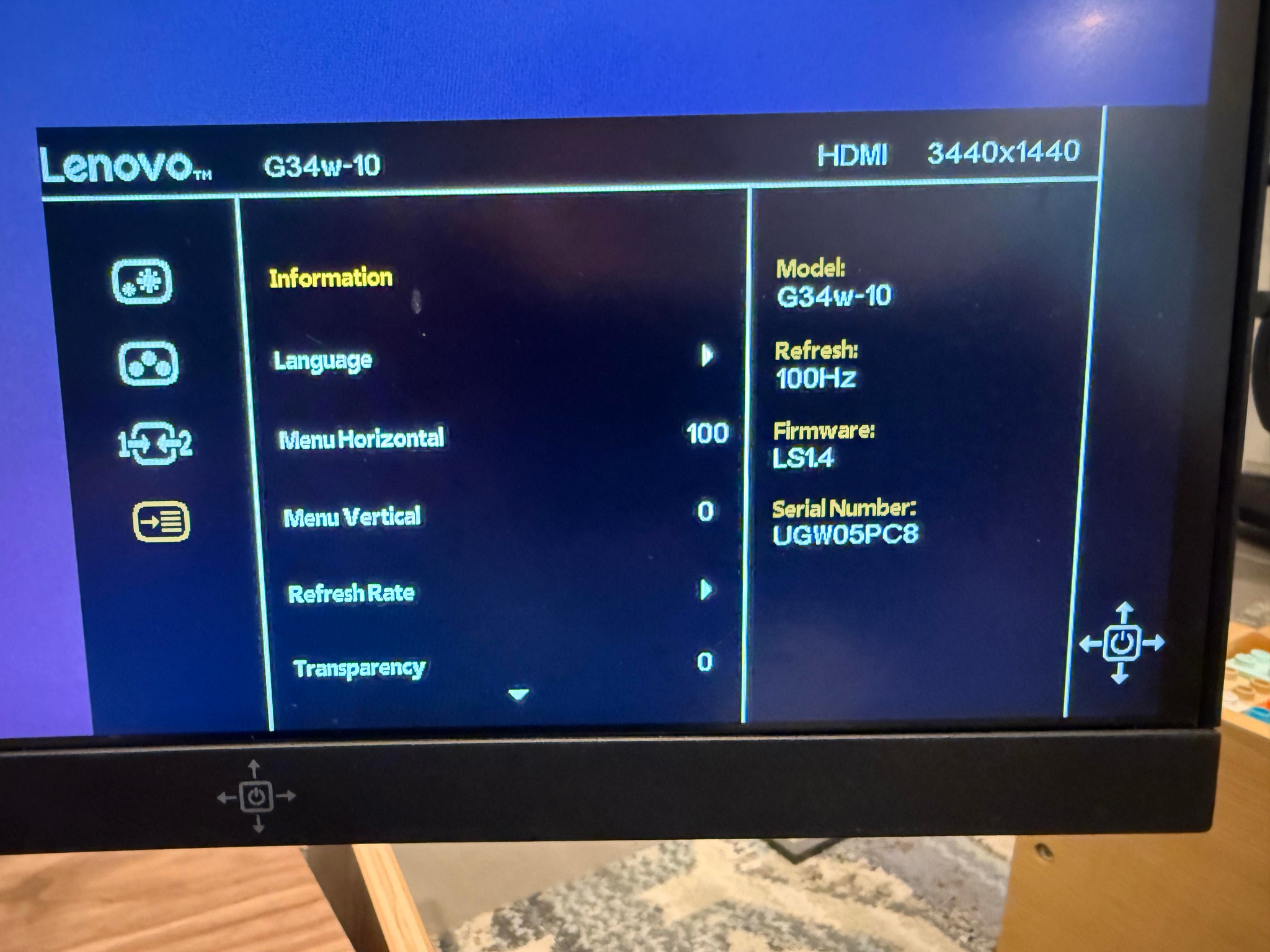 Lenovo G34w-10 34" Ultrawide Gaming Monitor