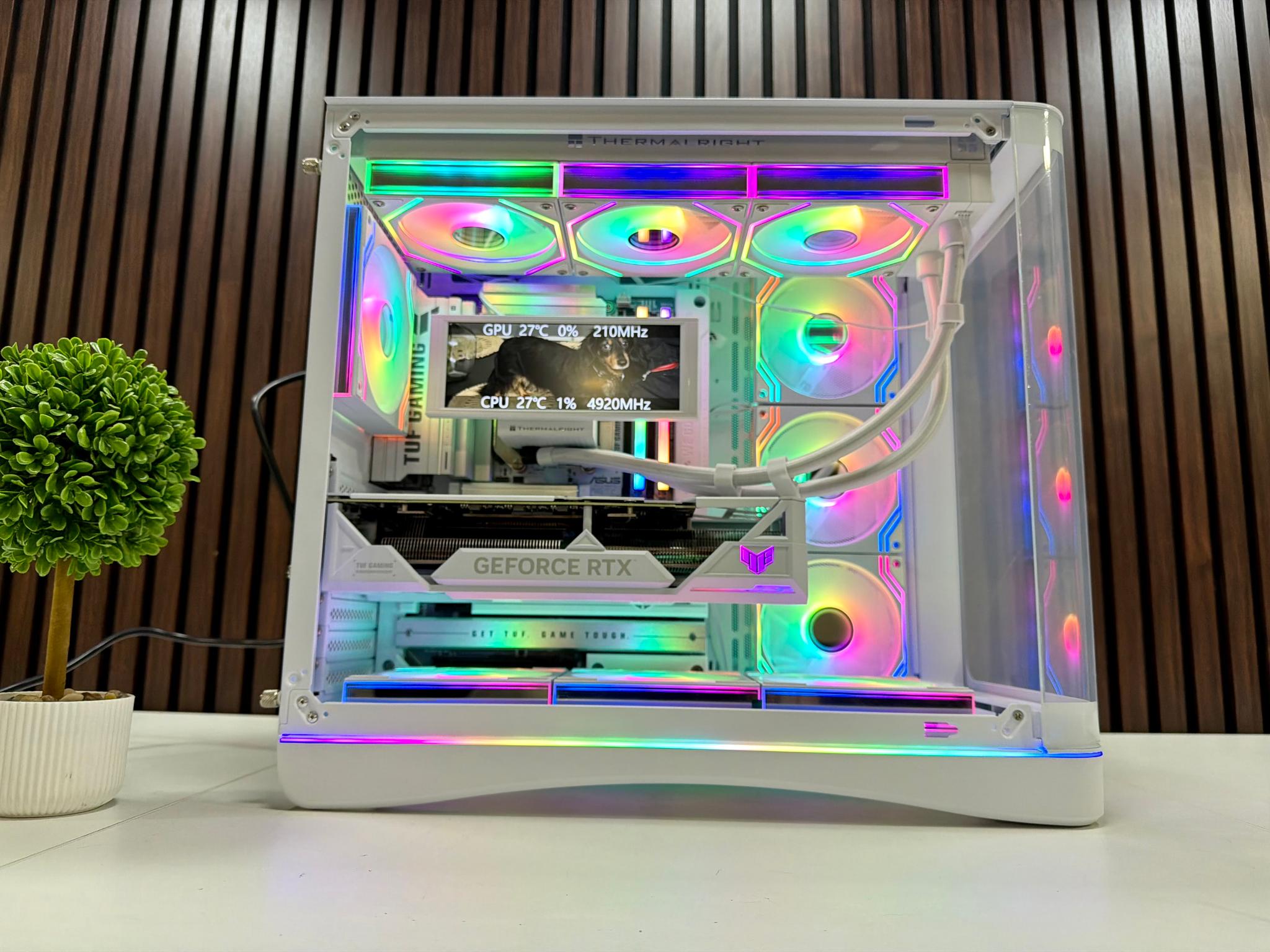 RTX 4070 TI Super BTF | Ryzen 9700X | 32GB DDR5 | 2TB M.2 | 850 Watt Gold PSU | LCD AIO