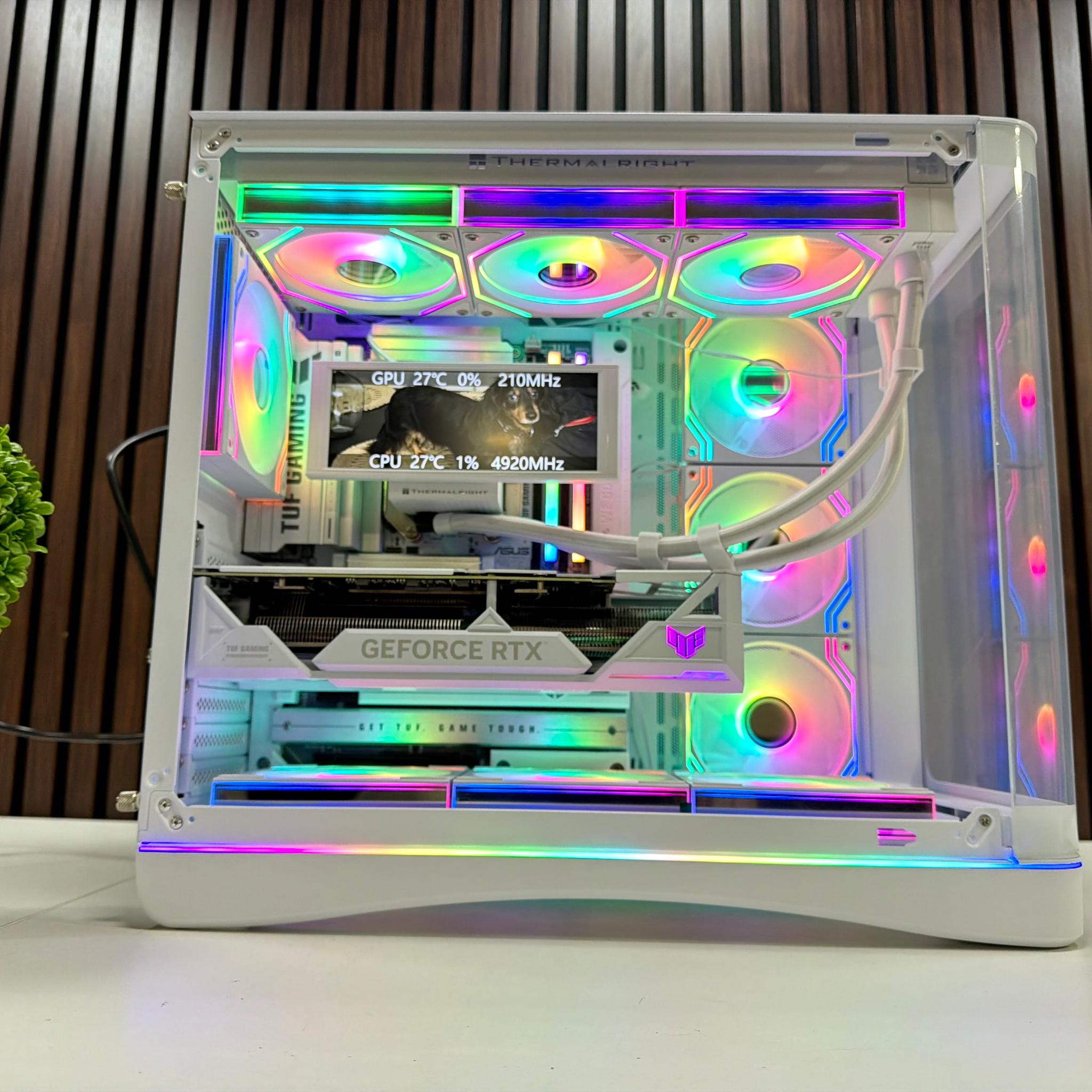 RTX 4070 TI Super BTF | Ryzen 9700X | 32GB DDR5 | 2TB M.2 | 850 Watt Gold PSU | LCD AIO