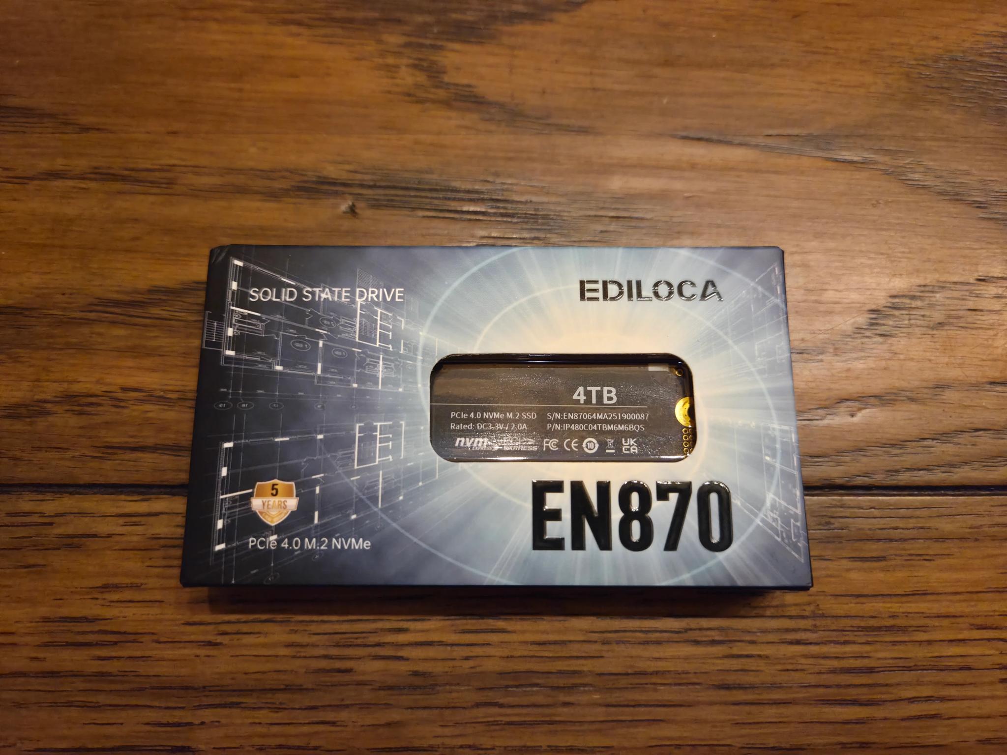 EDILOCA EN870 4TB M.2 SSD, PCIe Gen 4x4 (Up to 7300MB/s)