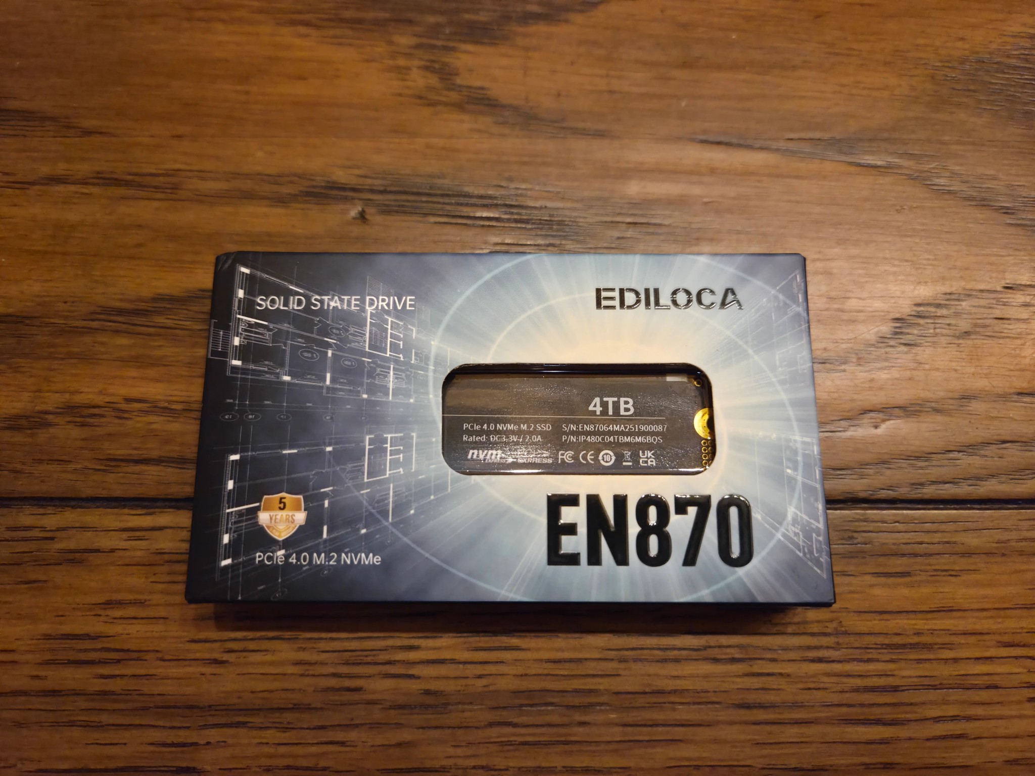 EDILOCA EN870 4TB M.2 SSD, PCIe Gen 4x4 (Up to 7300MB/s)