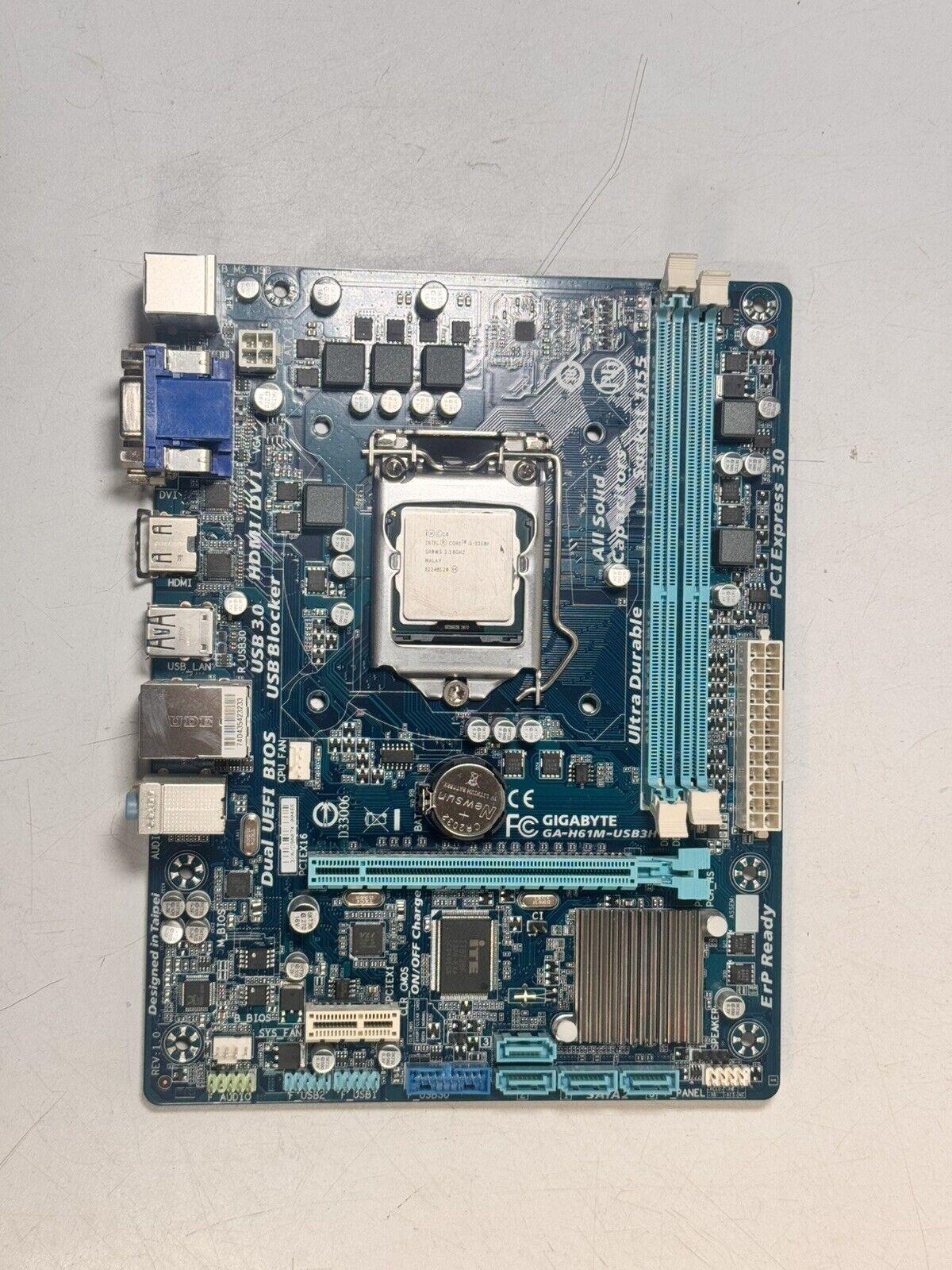 Gigabyte GA-H61M-USB3H Motherboard w/i5-3350P CPU