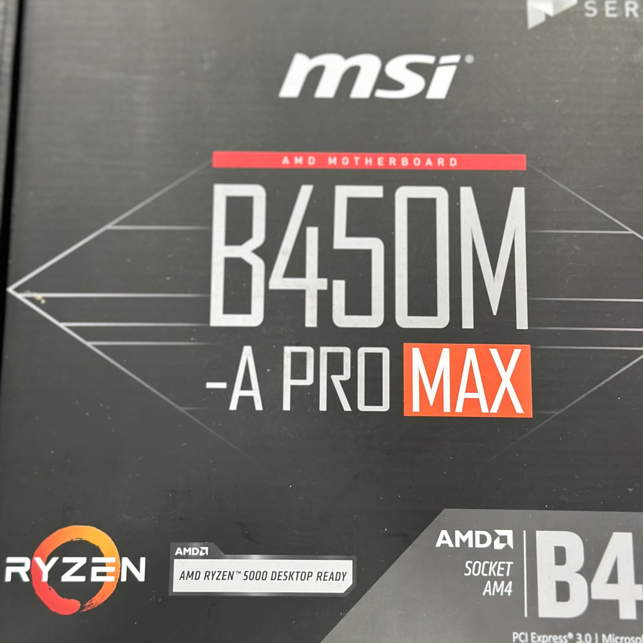 MSI B450M-A PRO MAX AM4 Motherboard