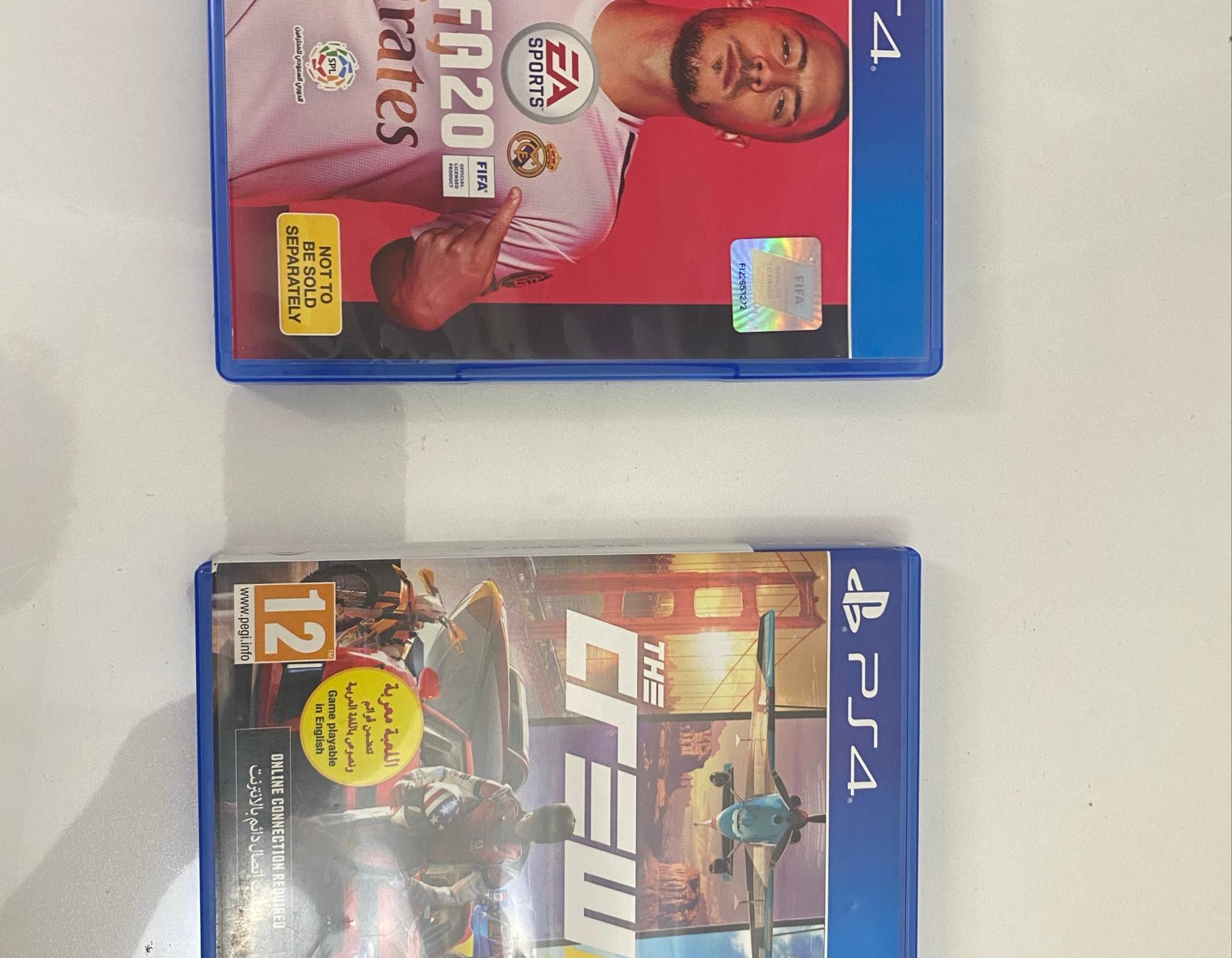 PS4 Slim 1TB with 2 Controllers and 2 Free Games ( Fifa 20 + The Crew 2 ) Good Condition