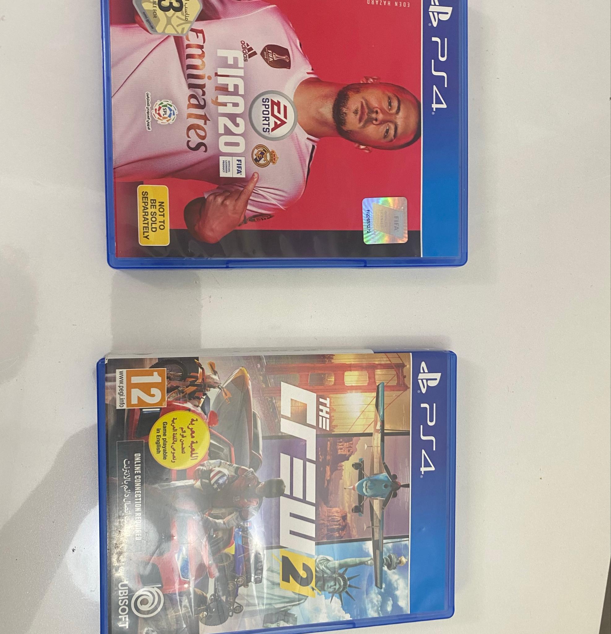 PS4 Slim 1TB with 2 Controllers and 2 Free Games ( Fifa 20 + The Crew 2 ) Good Condition