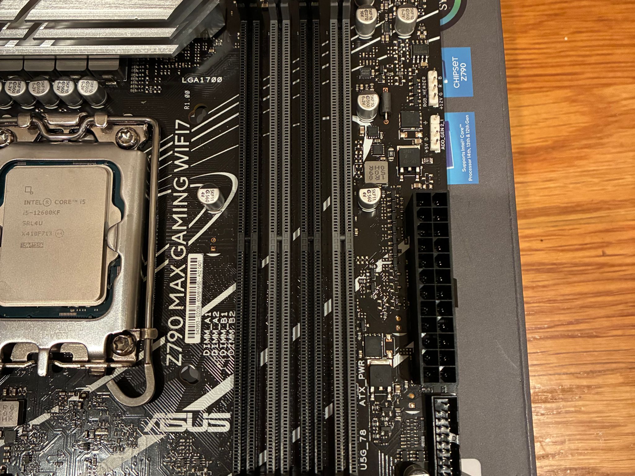 i5 12600KF + ASUS Z790 MAX GAMING WIFI7 DDR5 BUNDLE