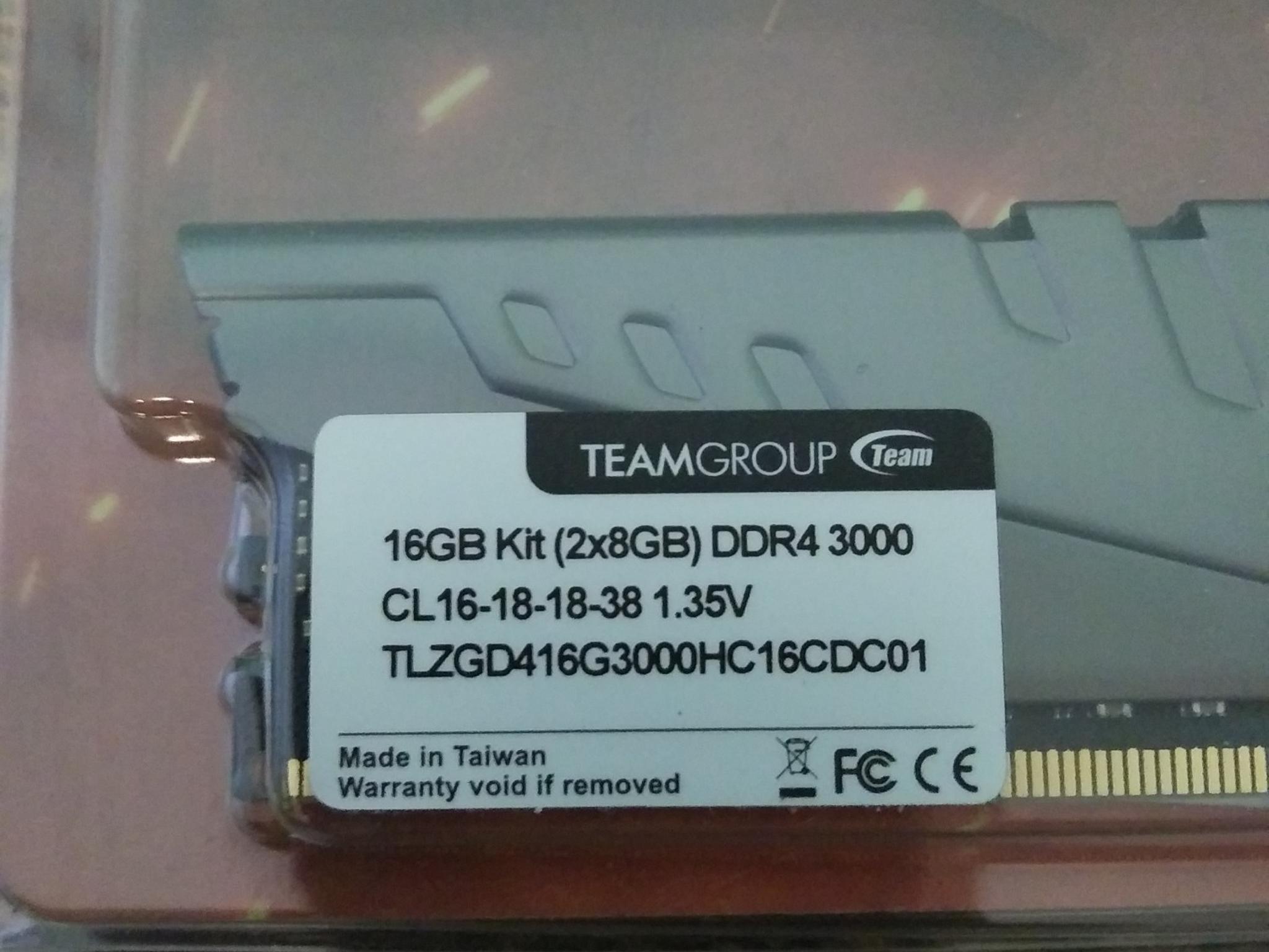 Used TeamGroup T-Force Vulcan Z 16GB (2x8GB) 3000mhz