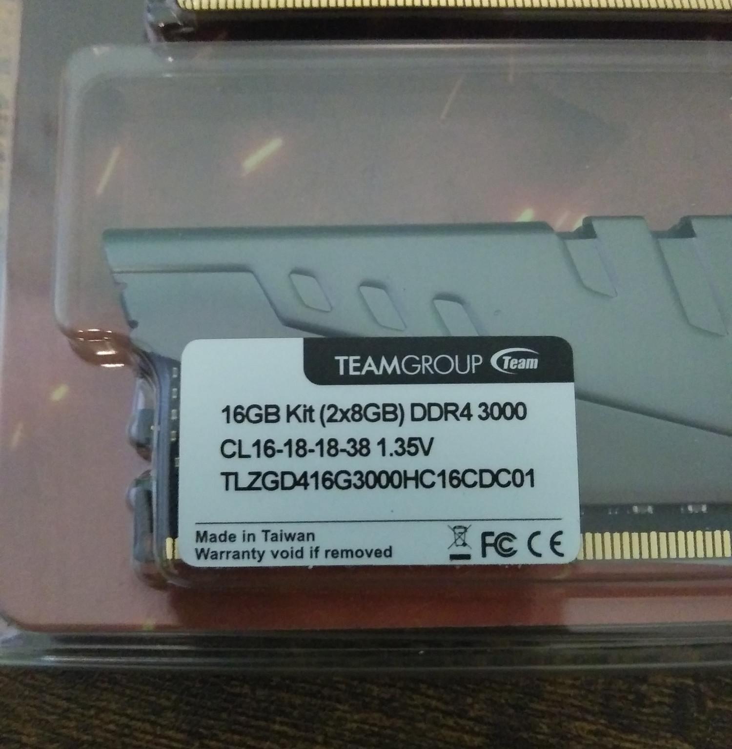 Used TeamGroup T-Force Vulcan Z 16GB (2x8GB) 3000mhz
