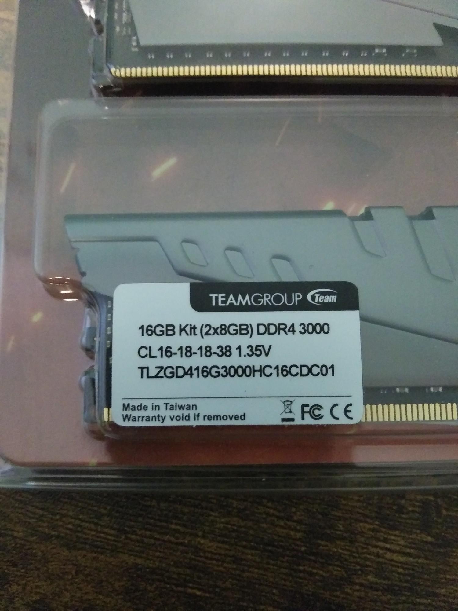 Used TeamGroup T-Force Vulcan Z 16GB (2x8GB) 3000mhz